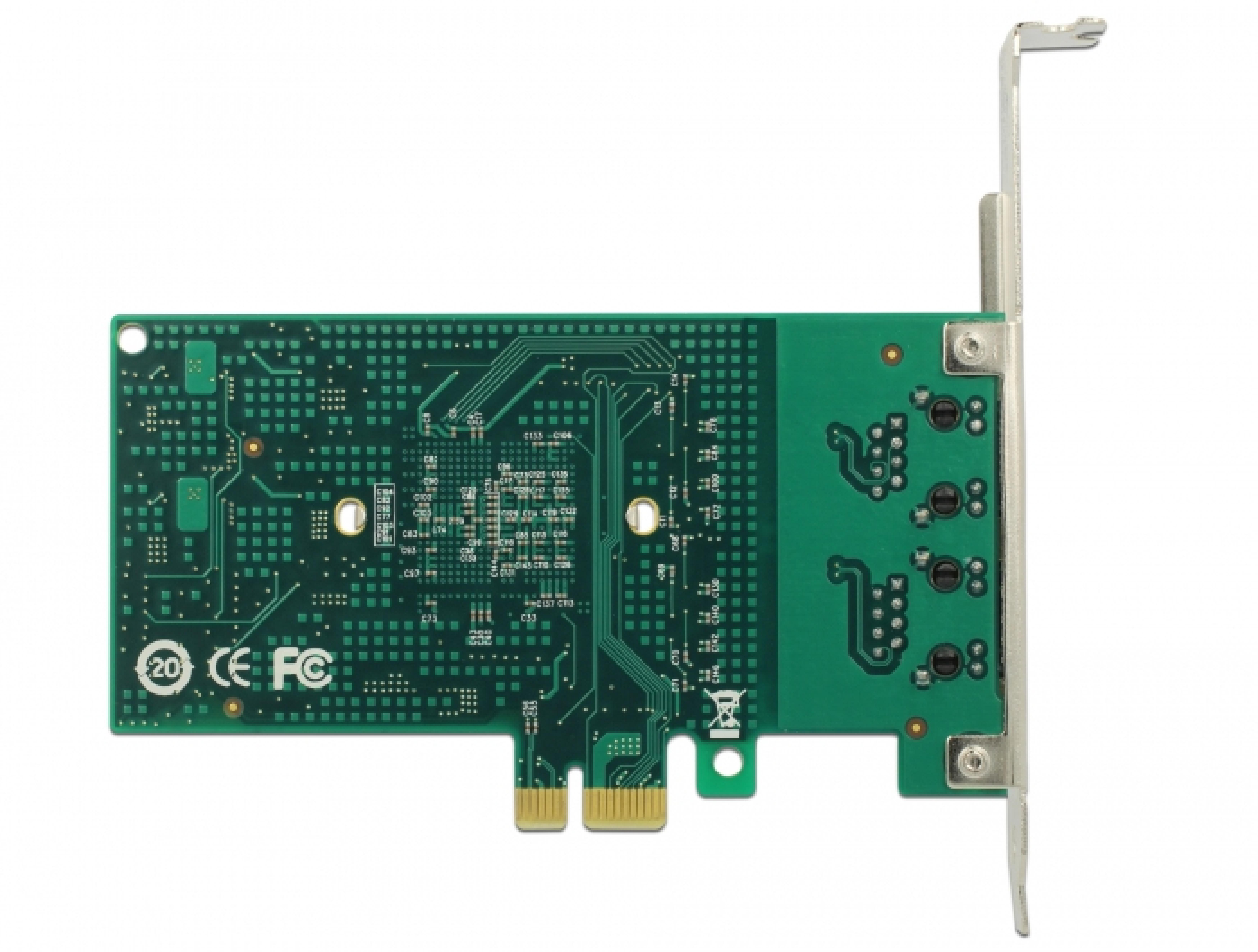 DELOCK PCI Express x1 Karte 2 x RJ45 Gigabit LAN i82576