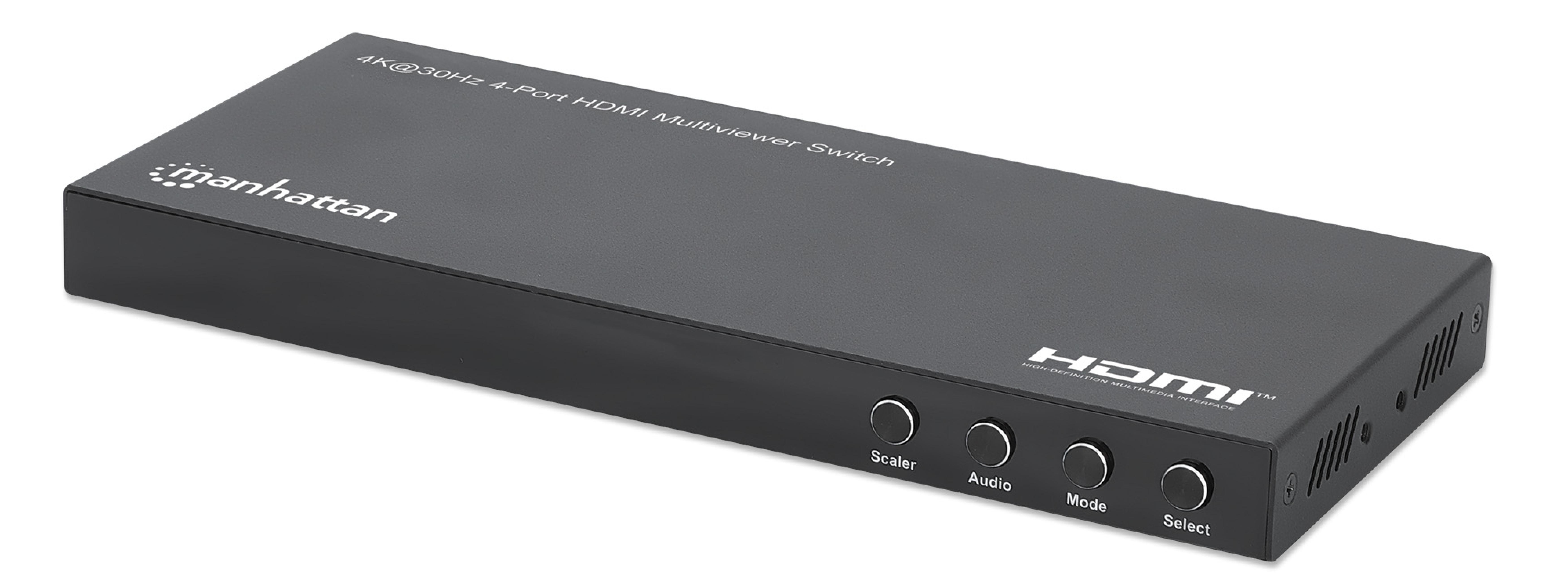MANHATTAN 4K 30Hz 4-Port HDMI Multiviewer Switch