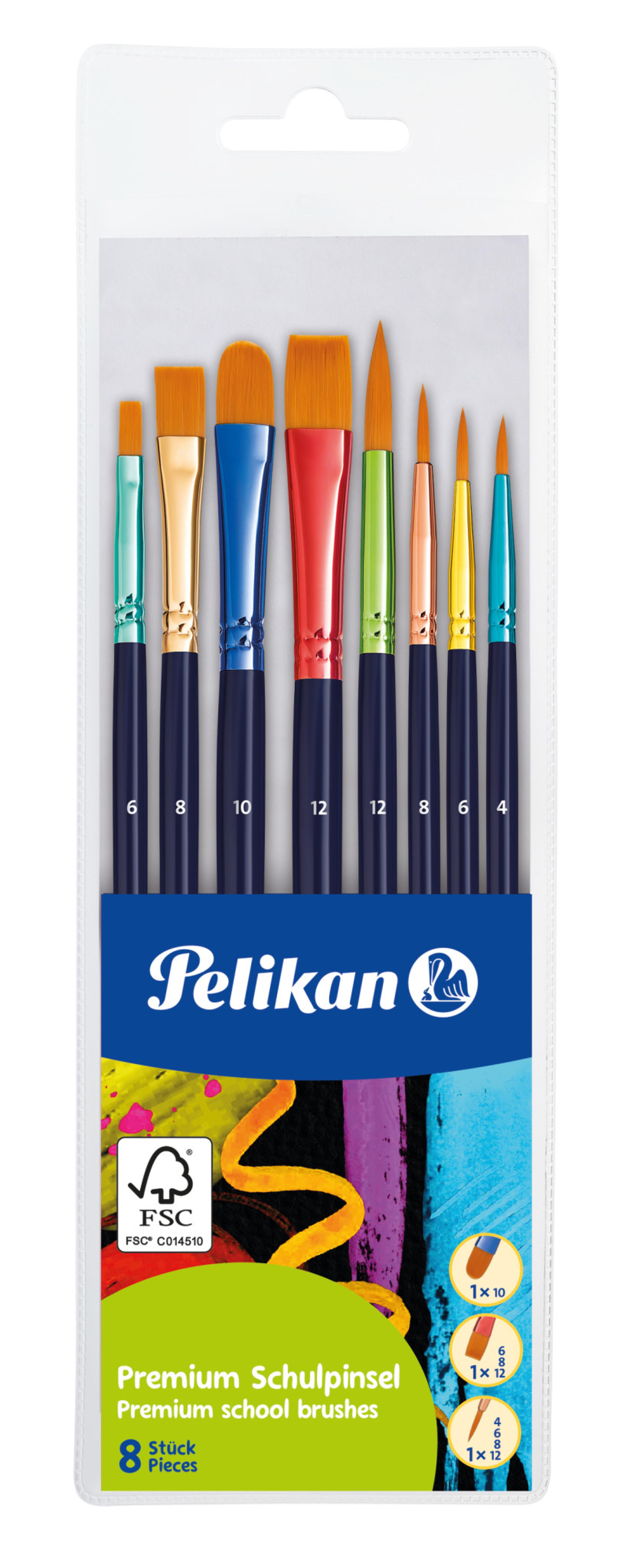 Pelikan Schulpinselset Premium PI8/PB 8 Stueck