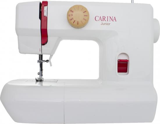 CARINA Kinder Nähmaschine JUNIOR - Fadenabschneider, 6 Stichprogramme, Freiarm, Nählicht, Fußanlasser, Sticker-Set, umfangreiches Zubehör