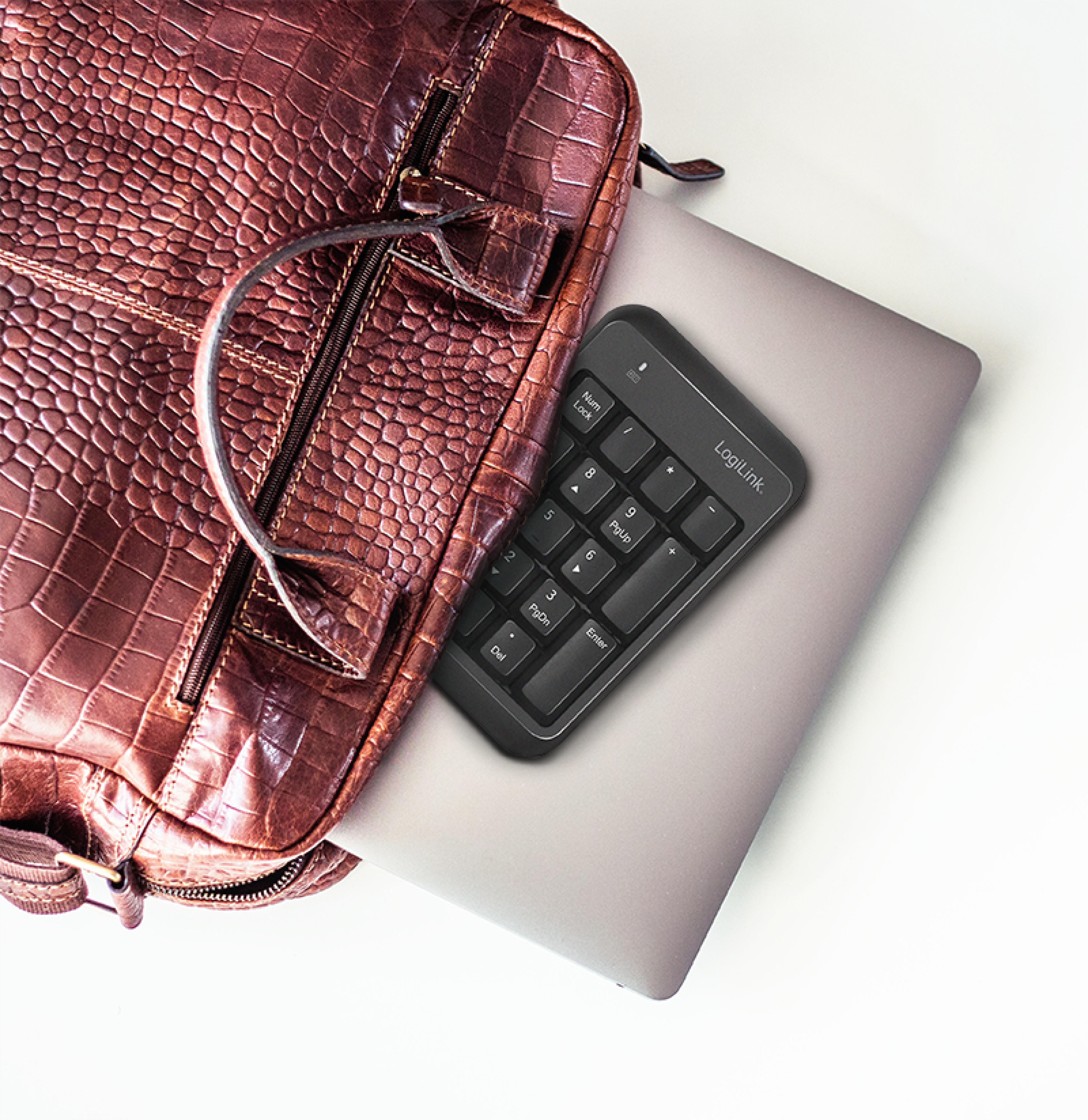 Logilink Keypad Bluetooth, mit 17 Tasten, V5.1, schwarz