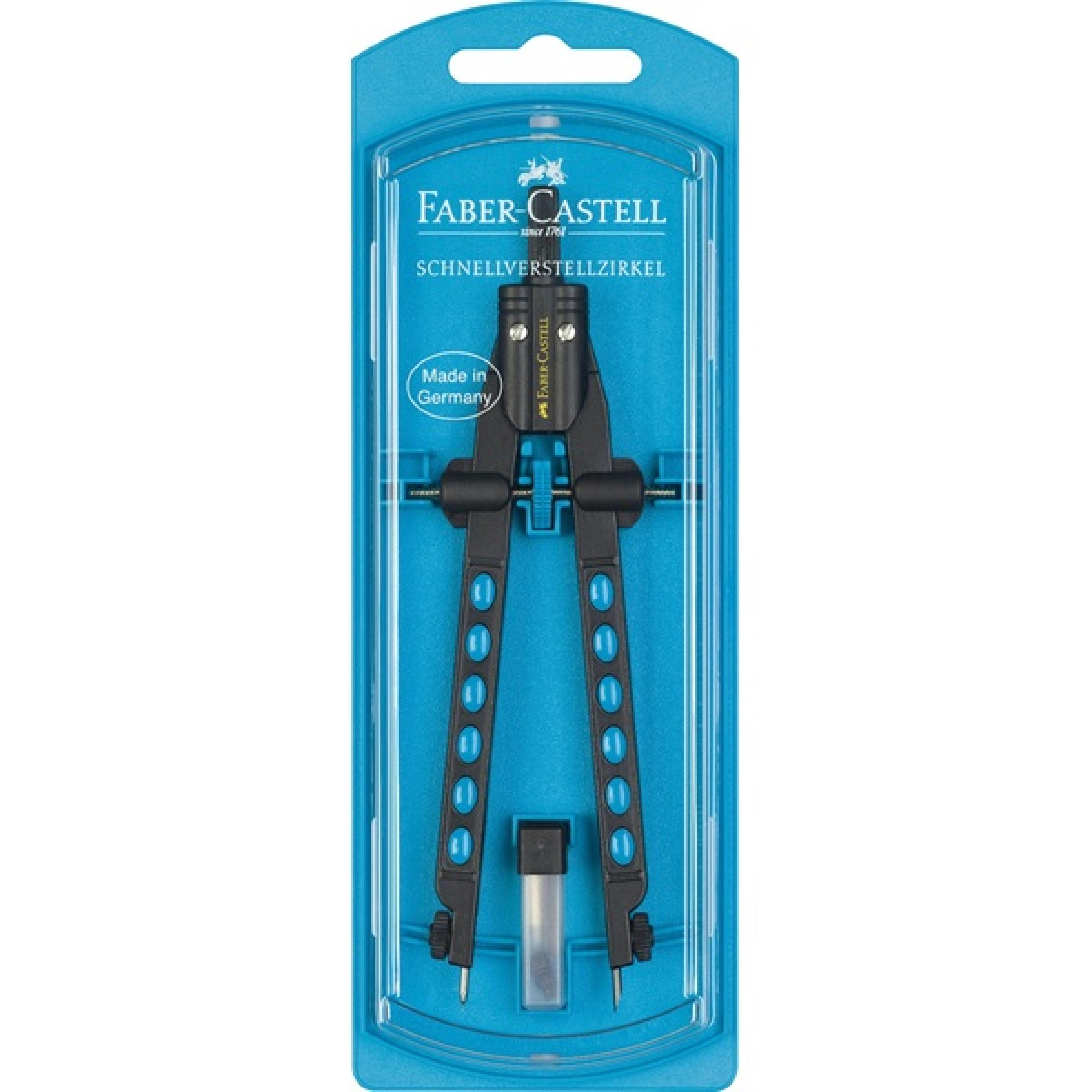 FABER-CASTELL Zirkel Schnellverstell. Factory Neon