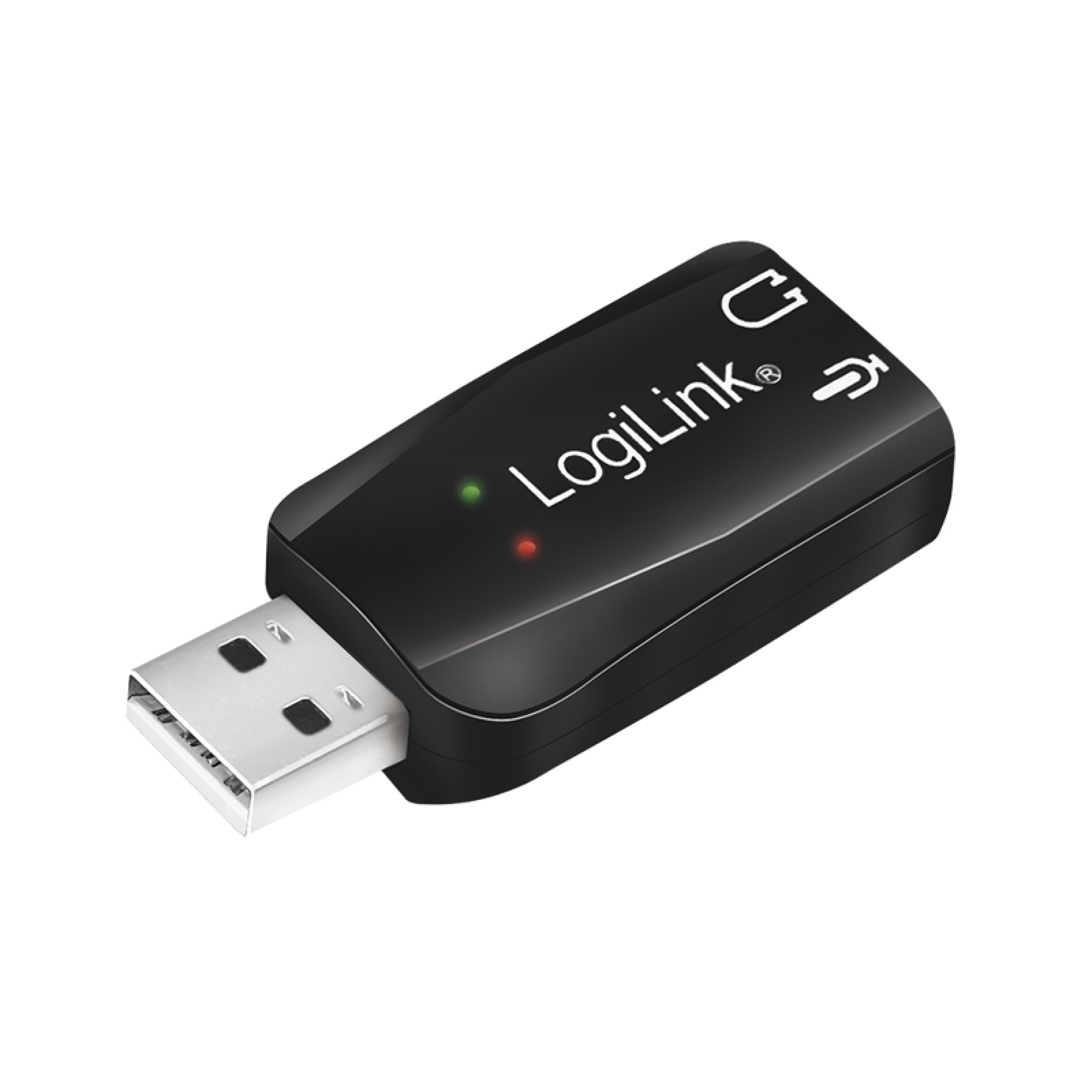 Logilink Soundkarte USB 5.1 mit Virtual 3D Soundeffekt