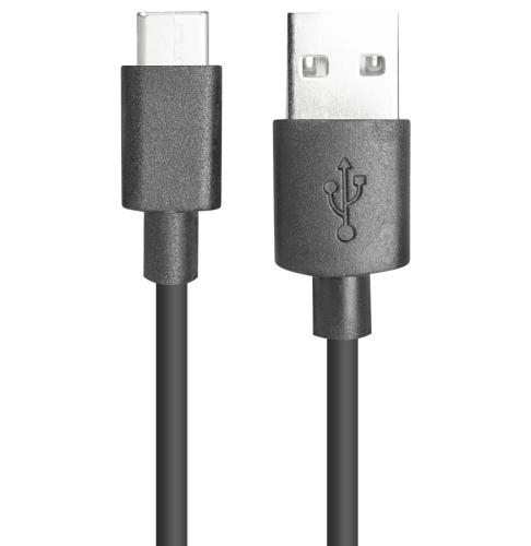 Schwarzes USB-A zu Micro-USB Kabel, ideal zum Laden und Synchronisieren von Geräten