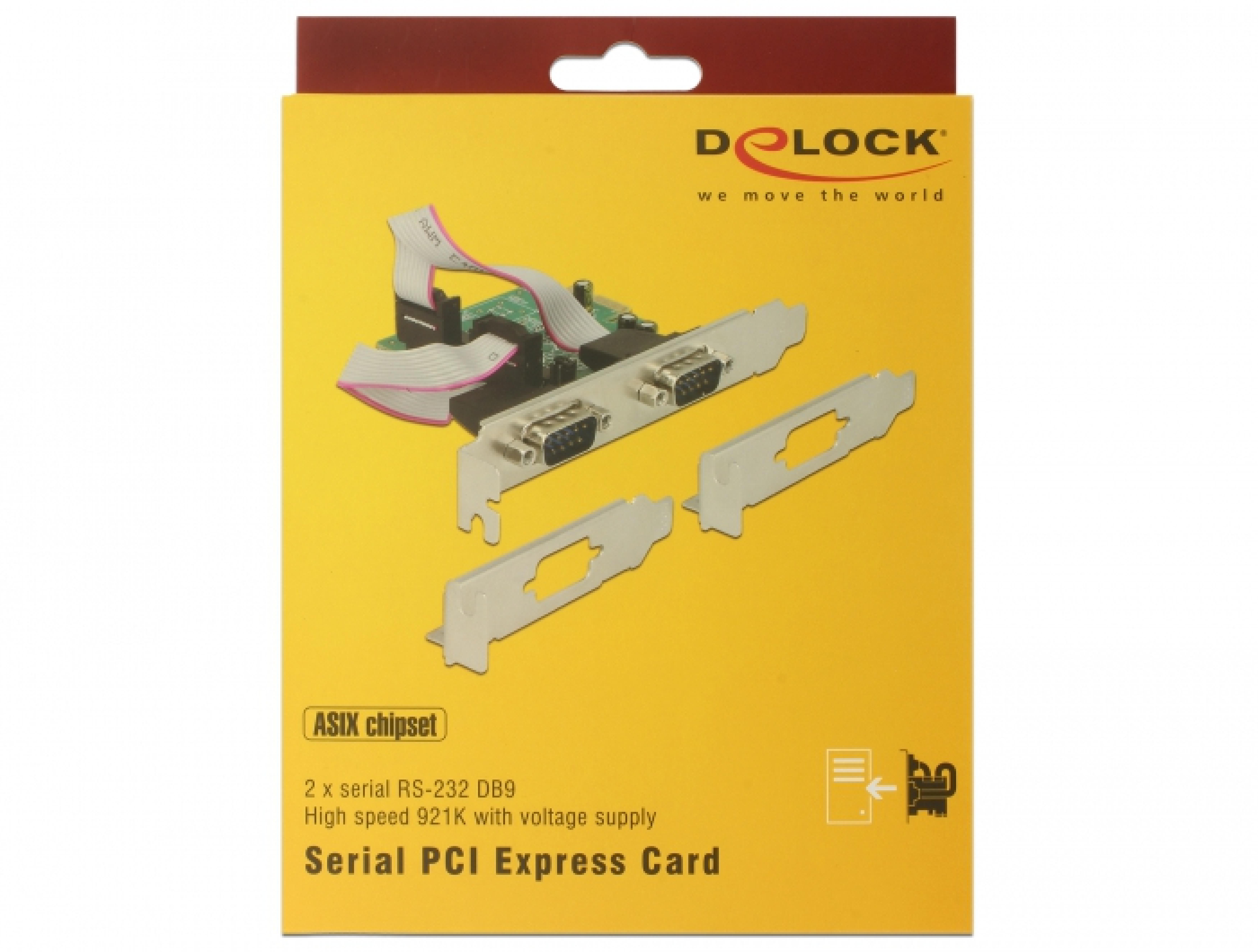 DELOCK PCI Express Card > 2x Seriell RS-232 HigSpeed 921K