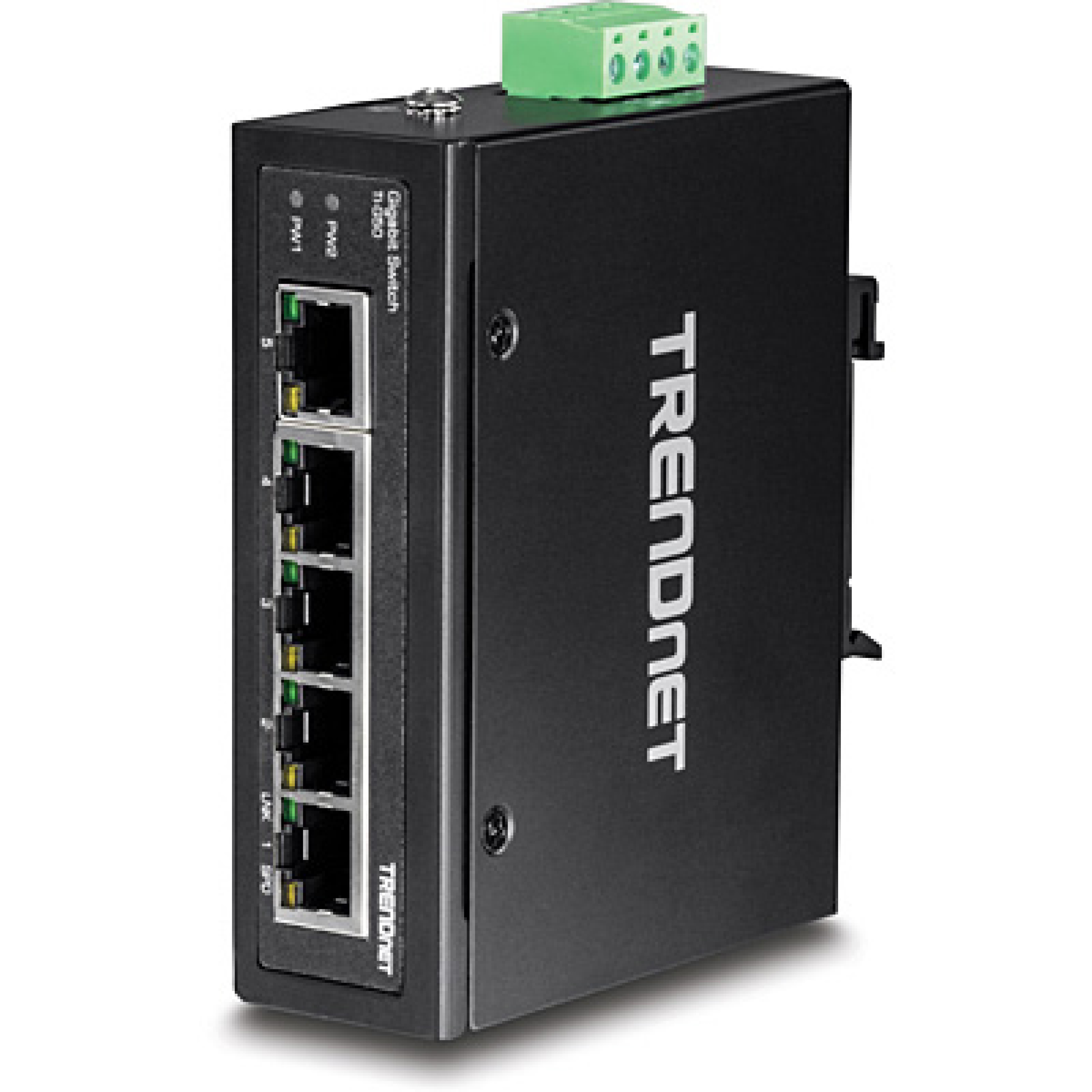 TRENDnet Industrie Switch 5 Port Gbit IP30 DIN-Rail Metall
