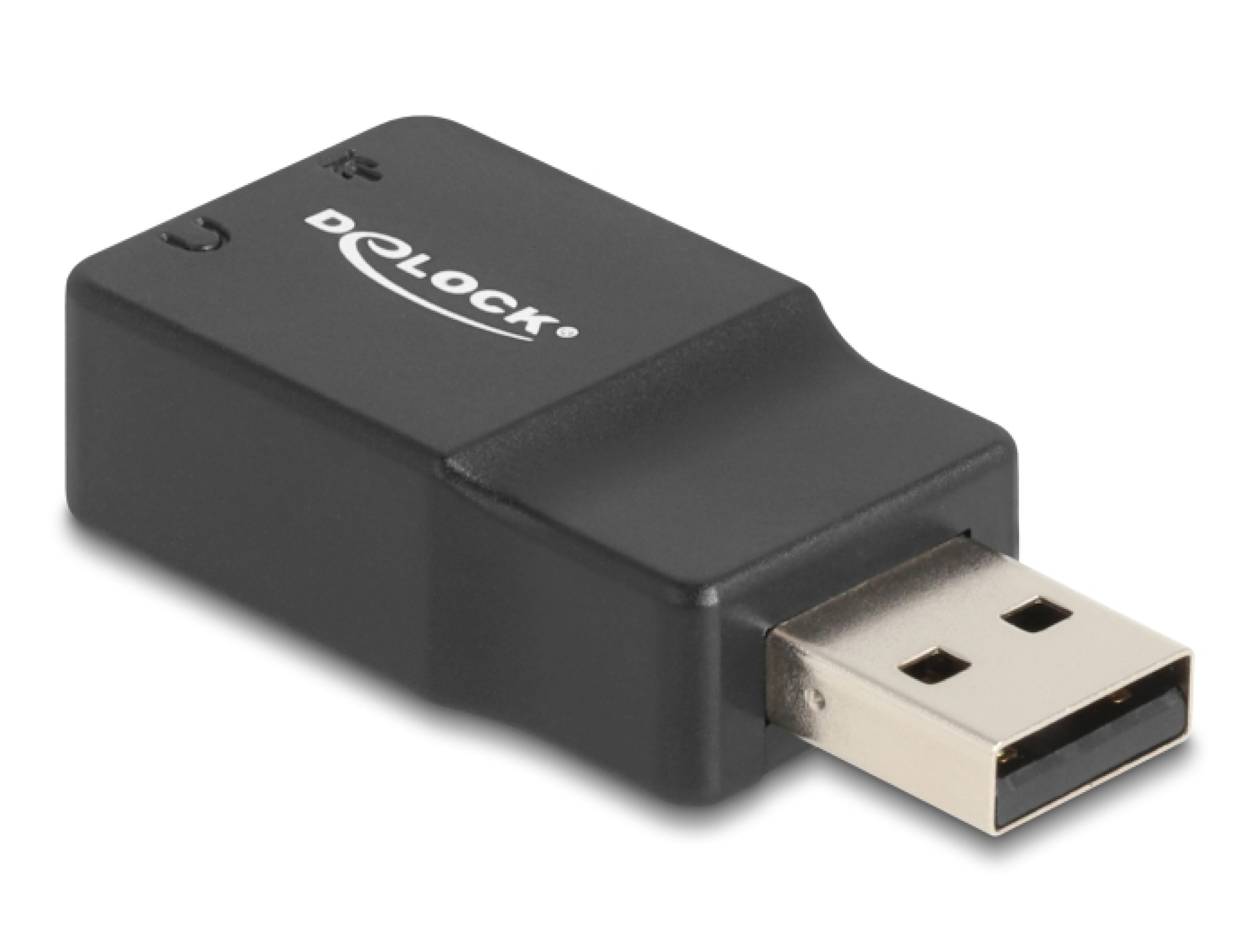 DELOCK Externe USB Soundkarte 2x3,5mm Klinkenbu. Plug&Play