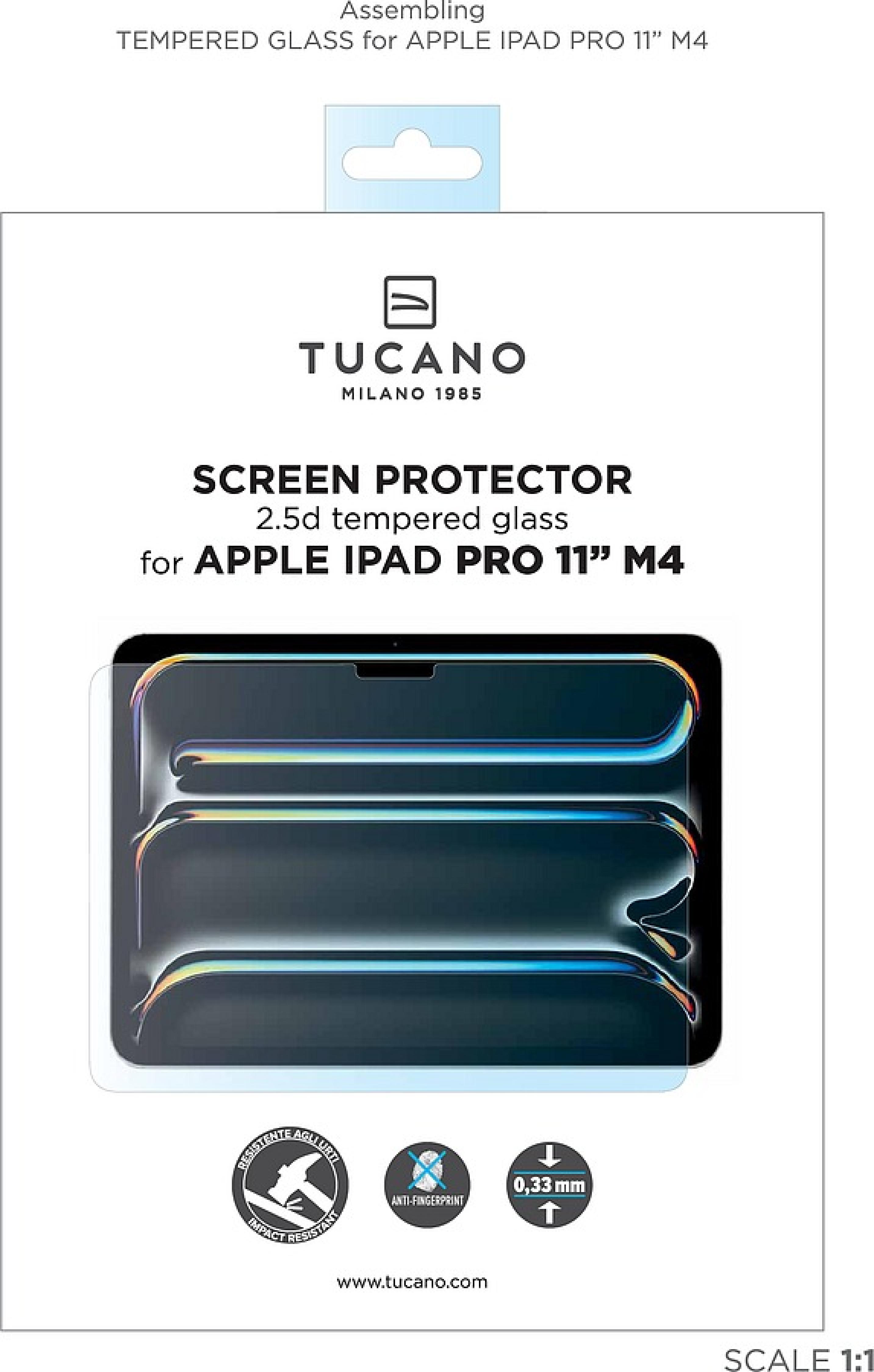 TUCANO SCREEN PROTECTOR Glasfolie Apple iPad Pro 11 M5-M4, klar