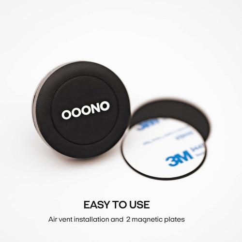 Ooono Belüftungshalterung mit zwei Magnetplatten Ooono Auto Belüftungshalterung mit zwei 3M Magnetplatten, einfache Installation