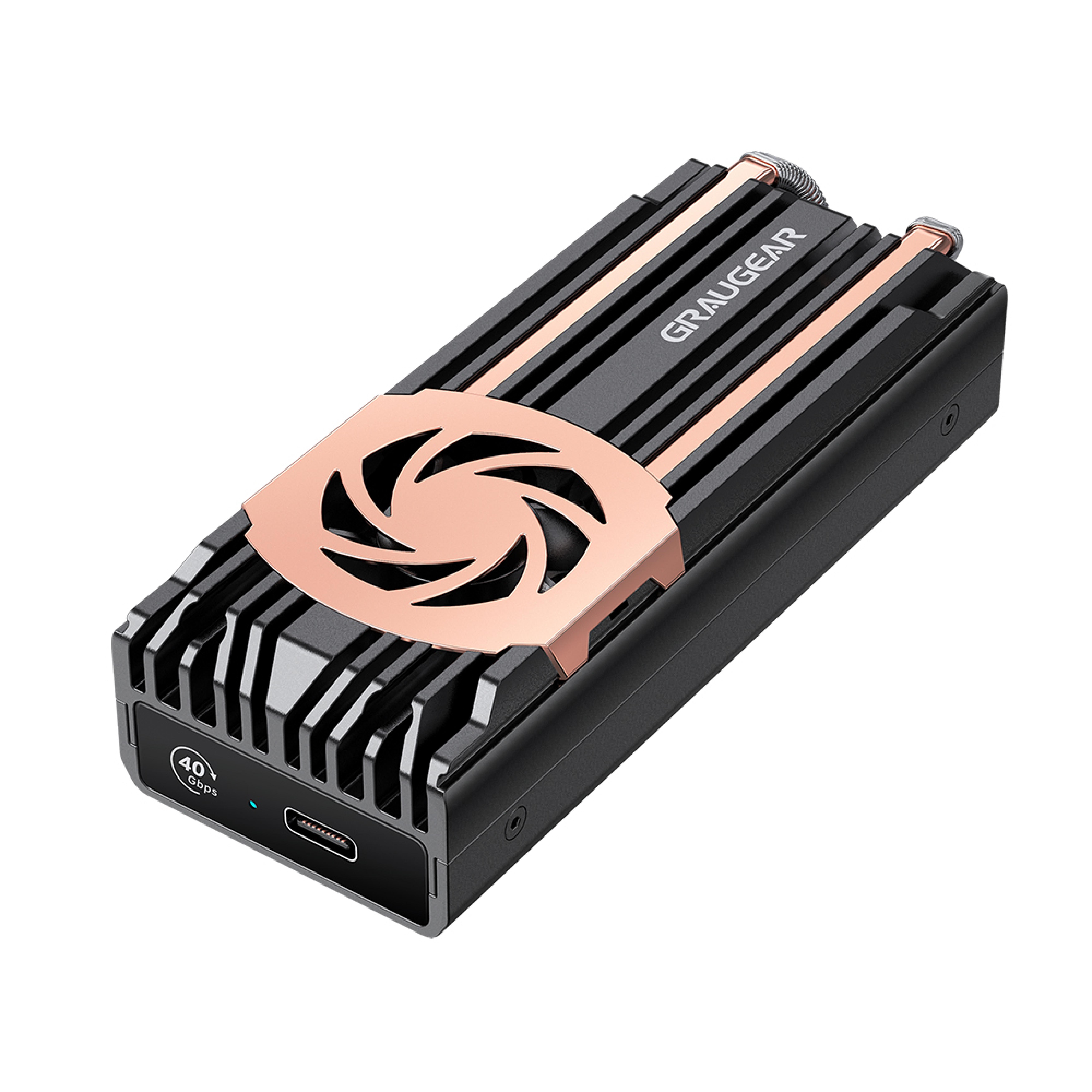 GRAUGEAR externes Gehaeuse USB-C M.2NVMe SSD PCIe4.0 40Gbit