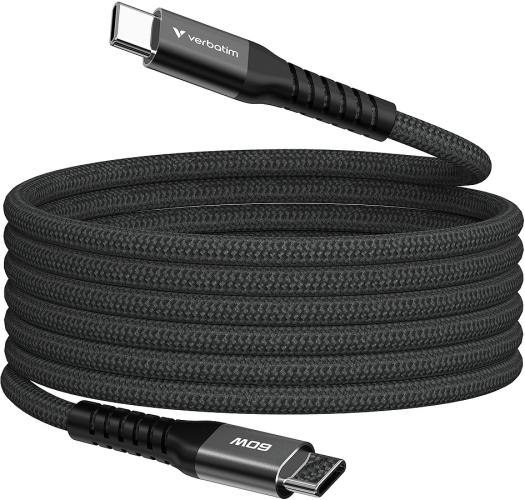 VERBATIM SYNC & Charge USB C to USB C 60W Magnetic 120 CM - Black