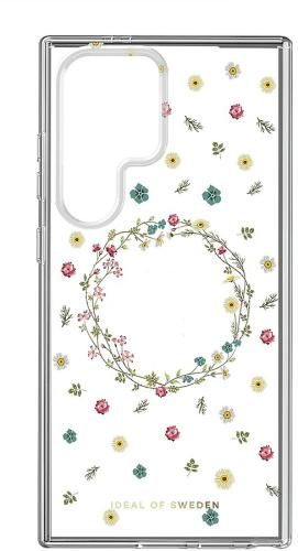 Transparente Handyhülle mit floralem Design für Samsung Galaxy, verziert mit bunten Blumen und einem Blumenkranz, von Ideal of Sweden