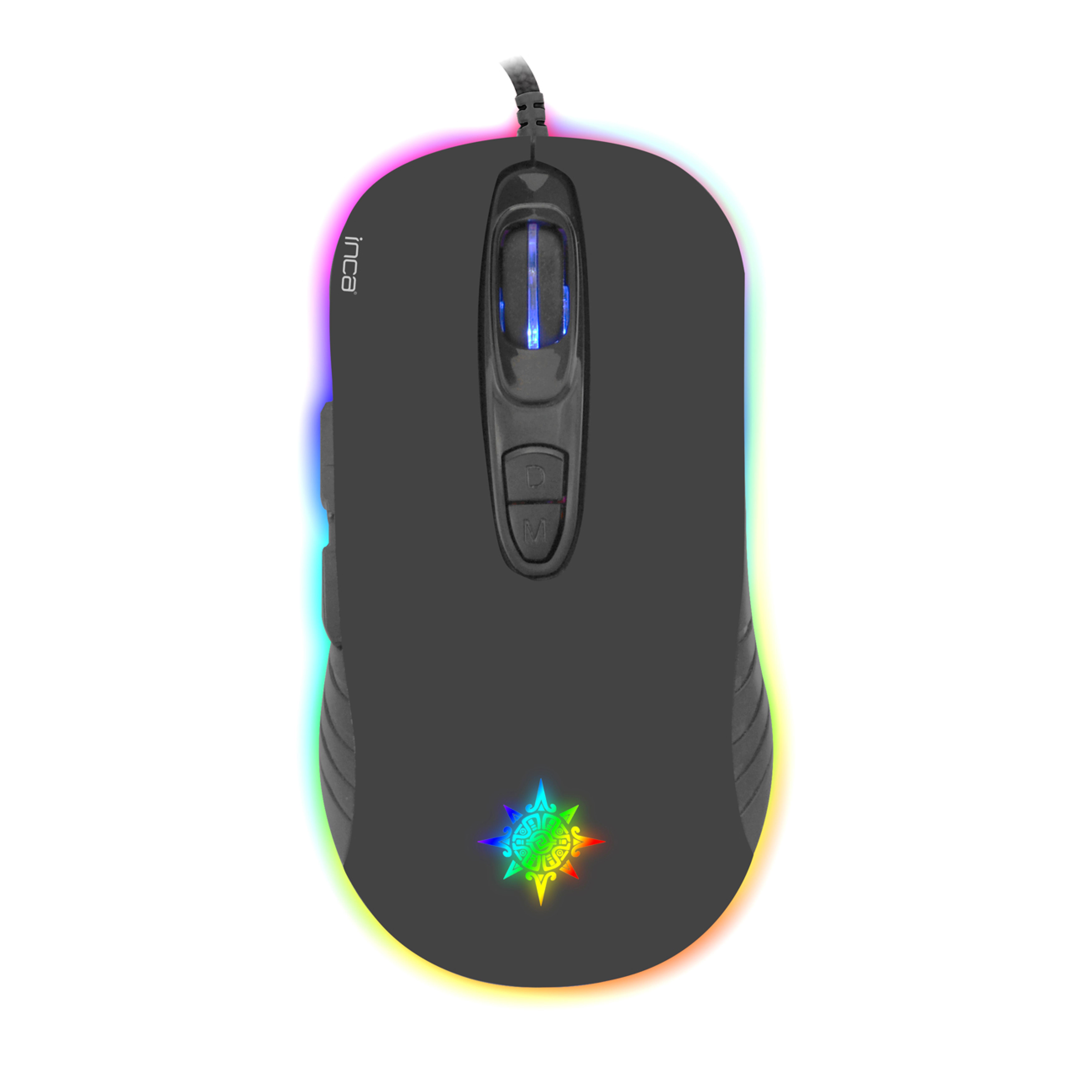 INCA Gaming Maus RGB/ 3200DPI/ 7Tasten/USB 1.56m schwarz retail