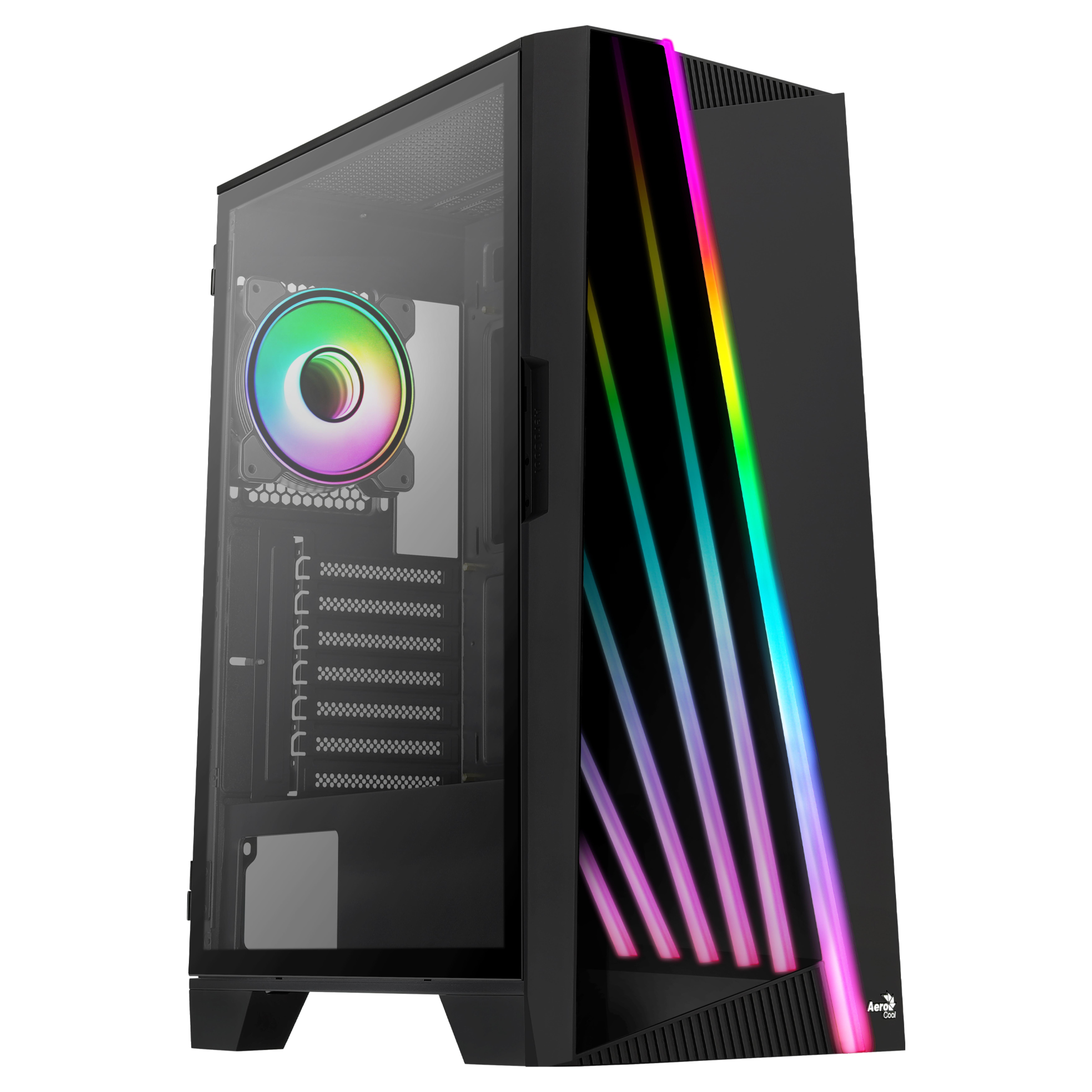 AeroCool Geh Midi Mirage (Black/Win/RGB)mi.ATX/ATX/ITX