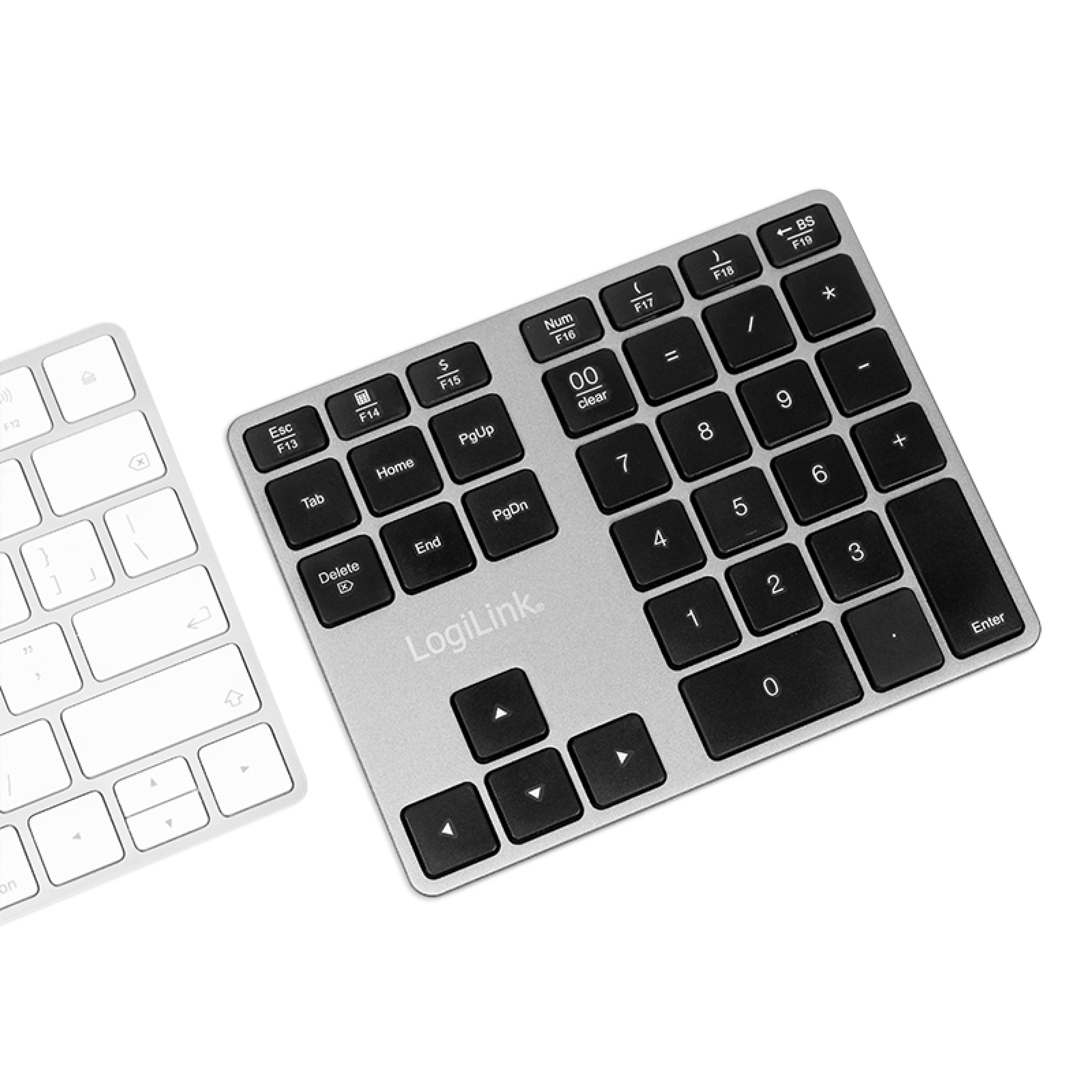Logilink Keypad Bluetooth, mit 35 Tasten, ALU, Space grau