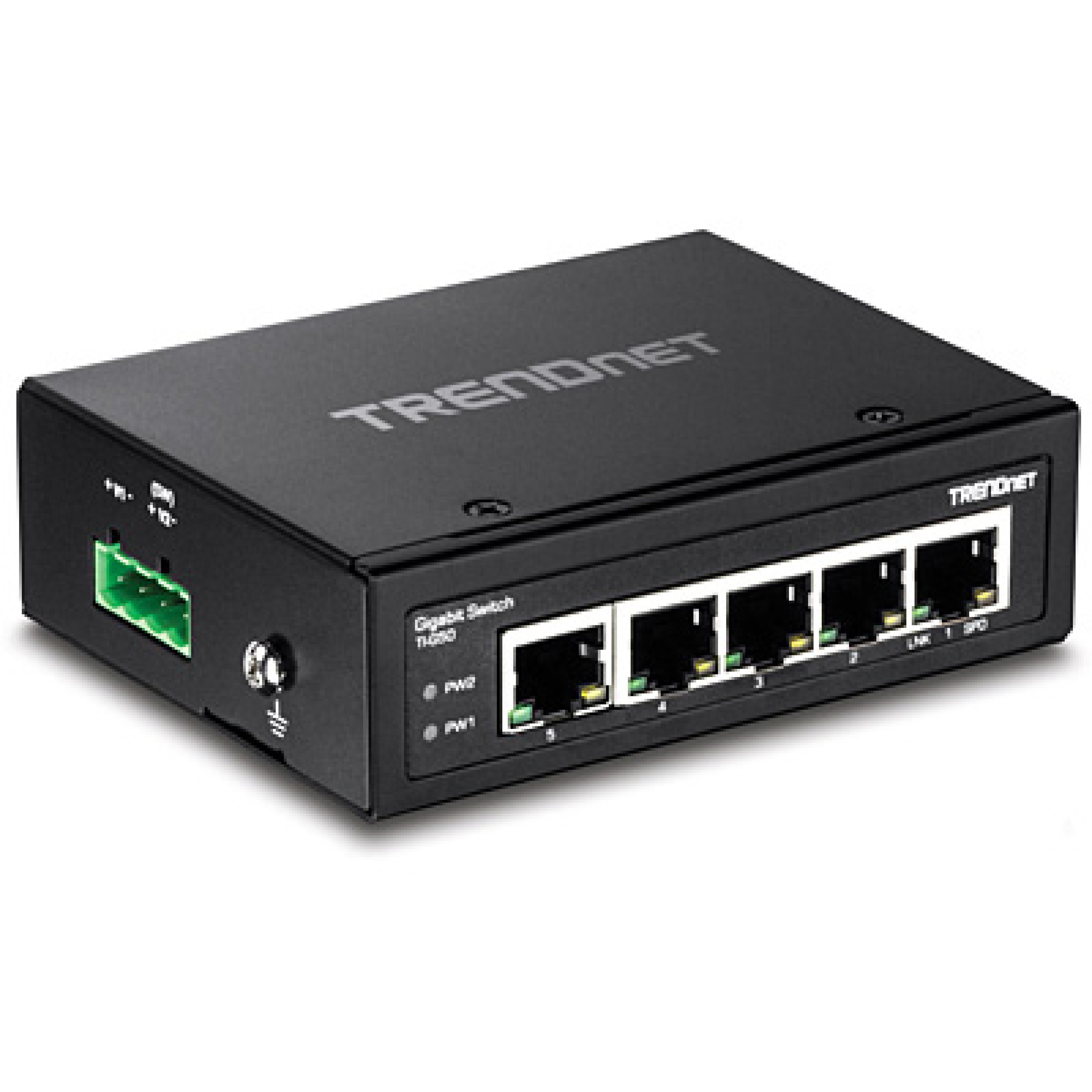 TRENDnet Industrie Switch 5 Port Gbit IP30 DIN-Rail Metall