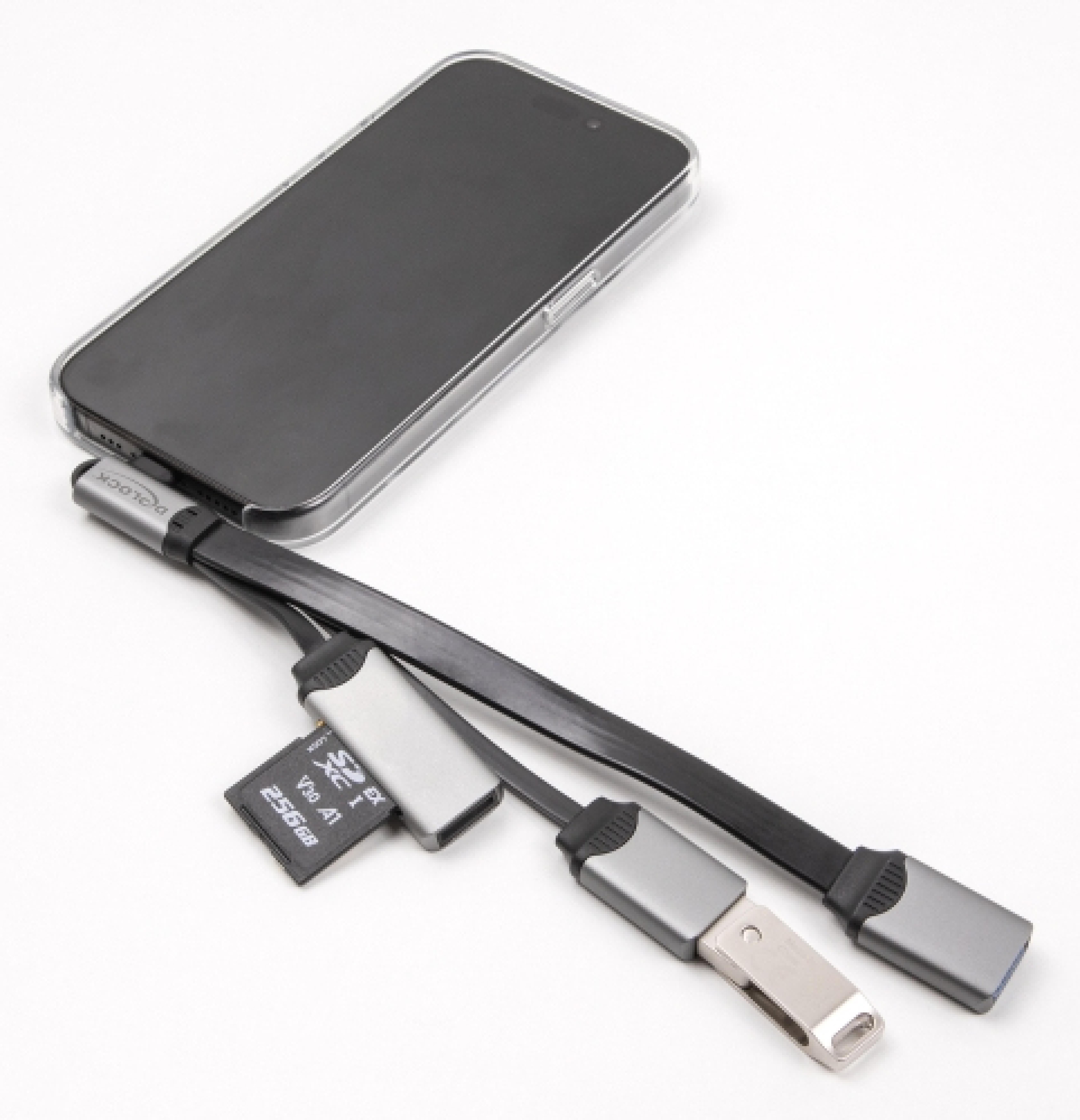 DELOCK 2 Port USB Hub inklusive SD und Micro SD Card Reader