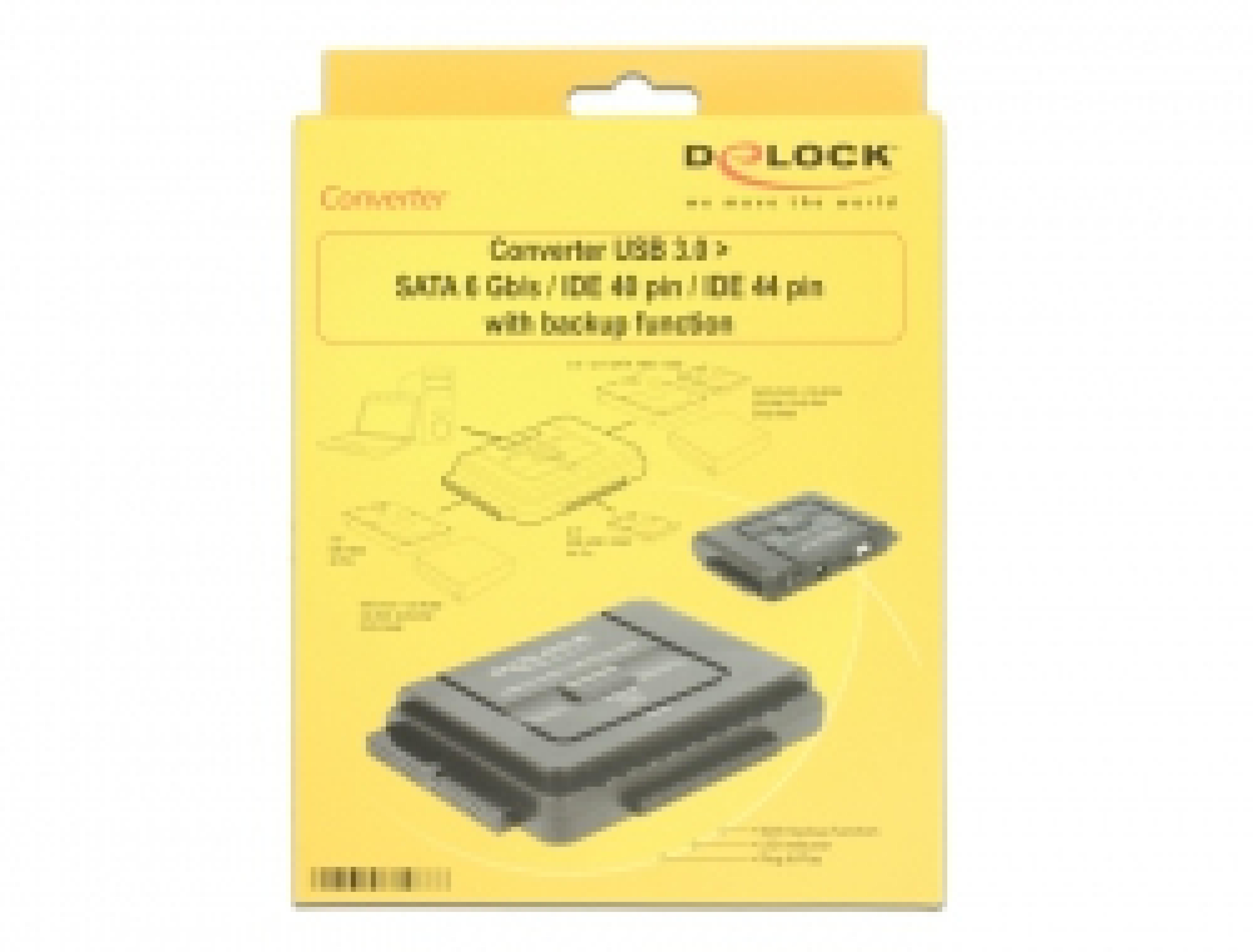 DELOCK SATA Konverter USB3.0 -> SATA 22Pin/IDE 40Pin/44Pin