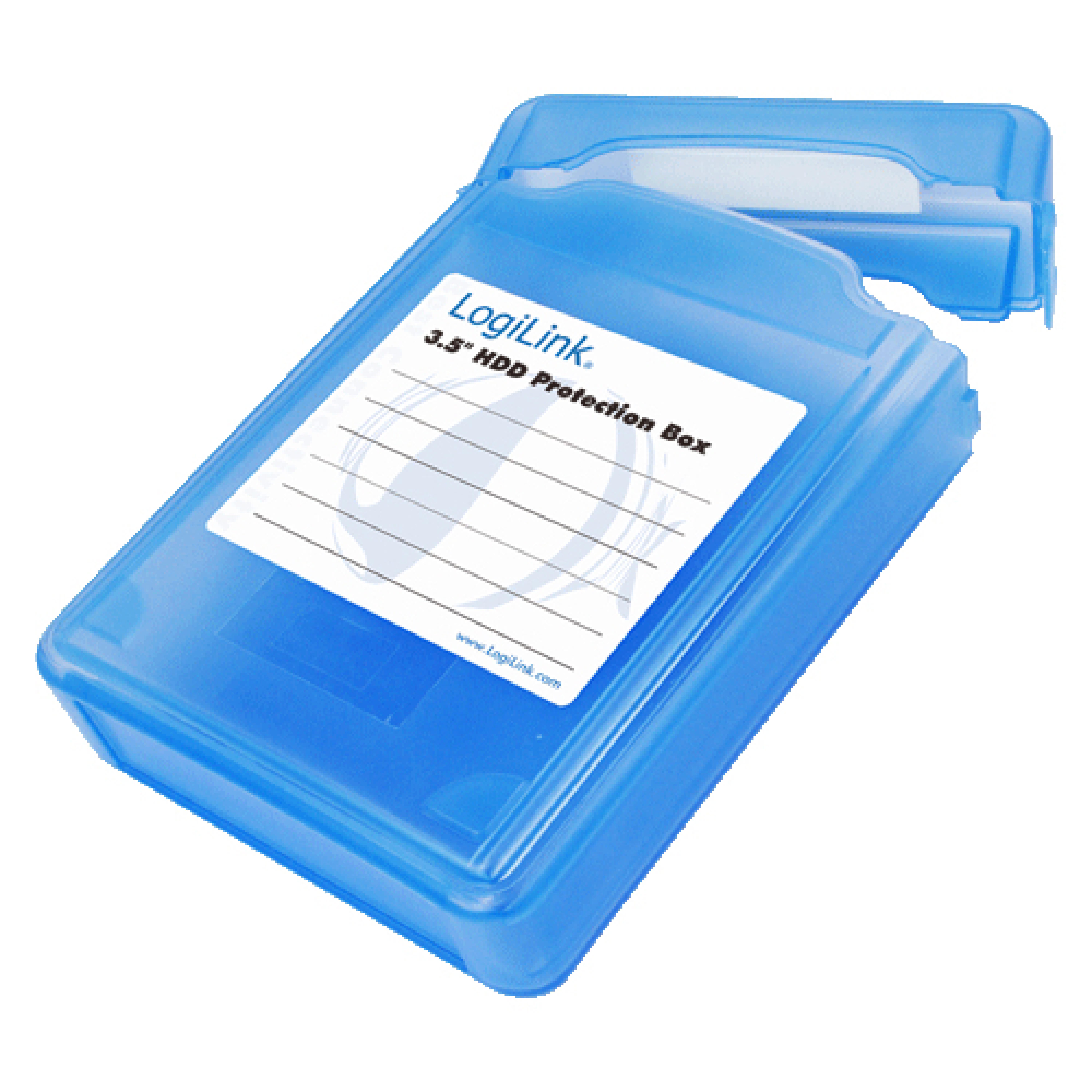 Logilink HDD Schutz-Box fuer 1x 8.9cm (3,5") blau wasseresist