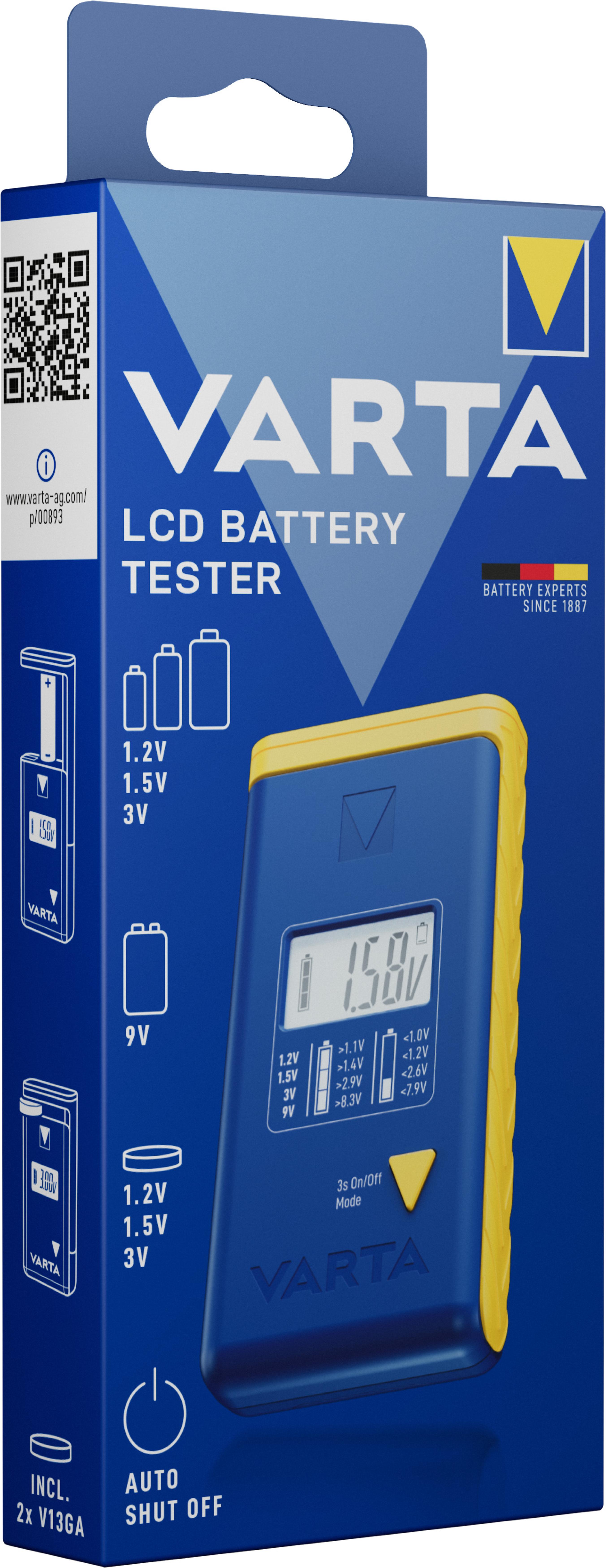 Varta Batterie Tester LCD Digital