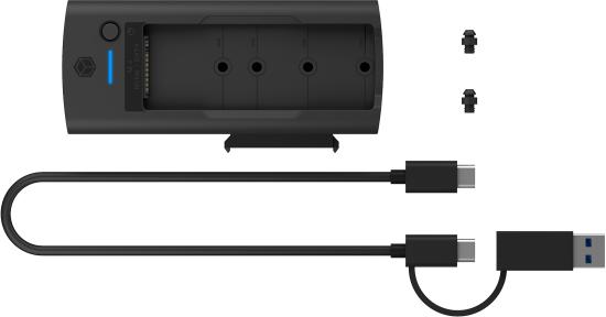 RAIDSONIC ICY BOX SSD Dock 1x 2,5"/3,5" 1x M.2 NVMe zu USB 3.2 Gen 2, Werkzeuglos, ohne Netzteil