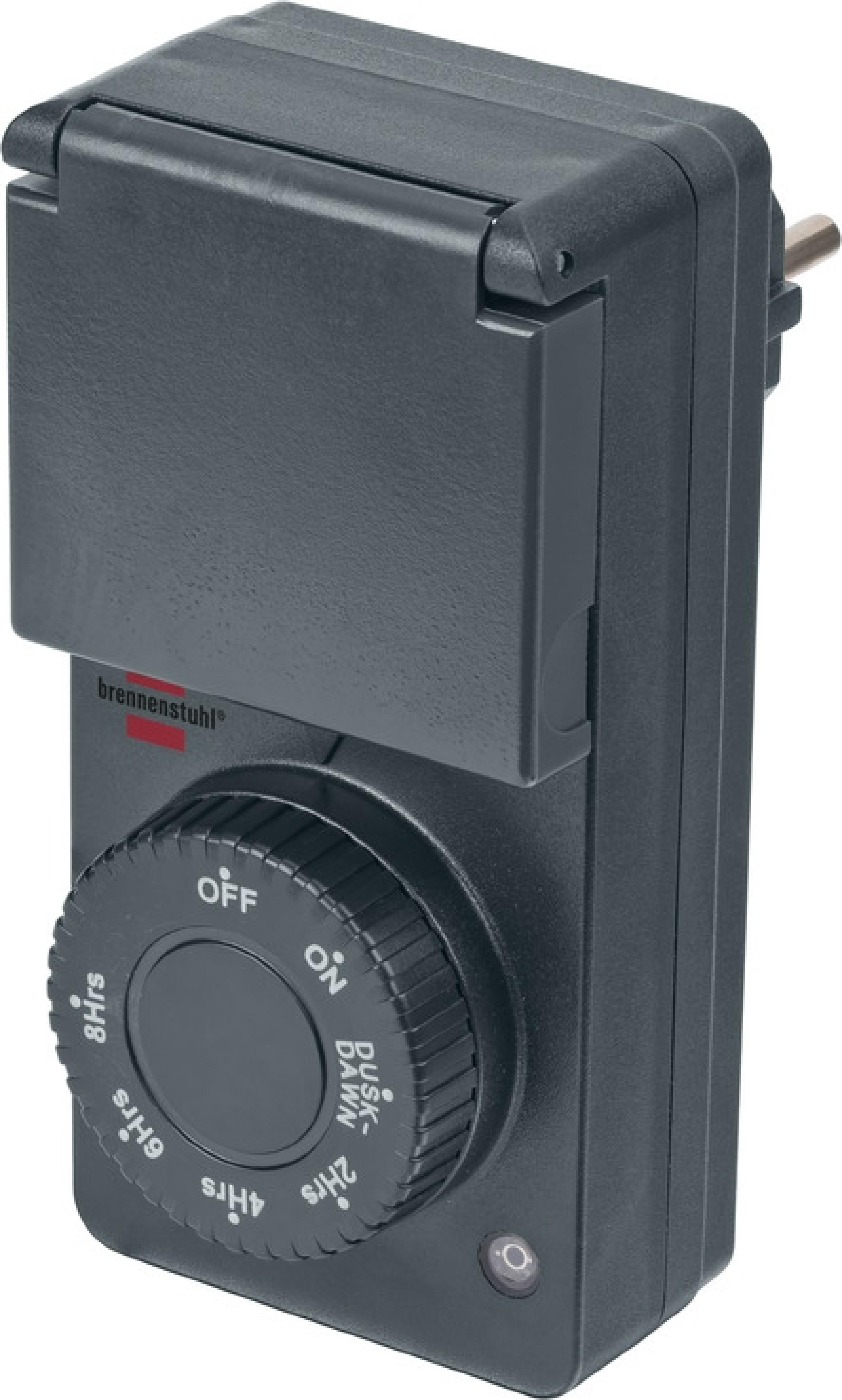 Brennenstuhl Timer mit Daemmerungssensor mechan. IP44 anthr.
