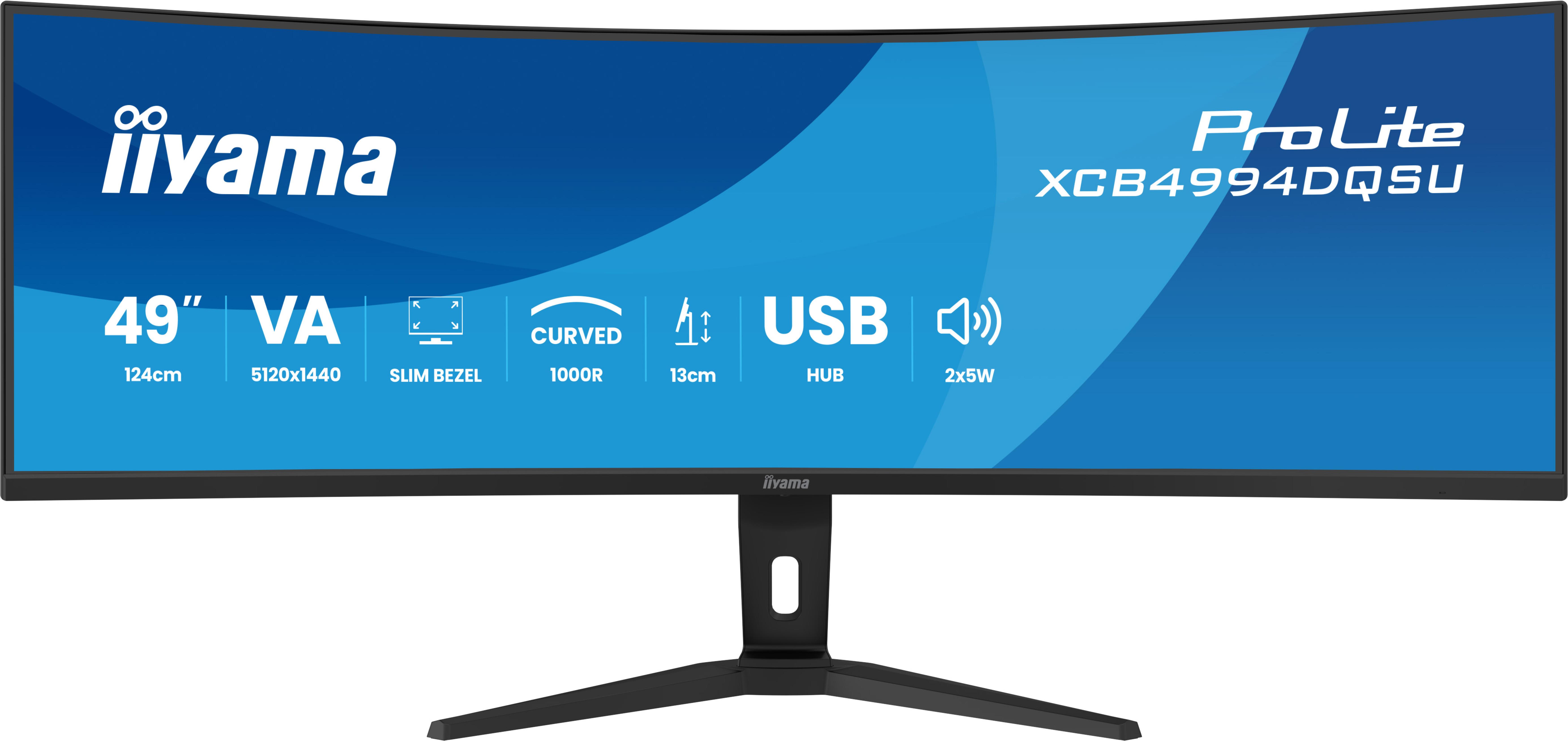IIYAMA 124cm (49") XCB4994DQSU-B1 32:9 2xHDMI+2xDP+2xUSB-C