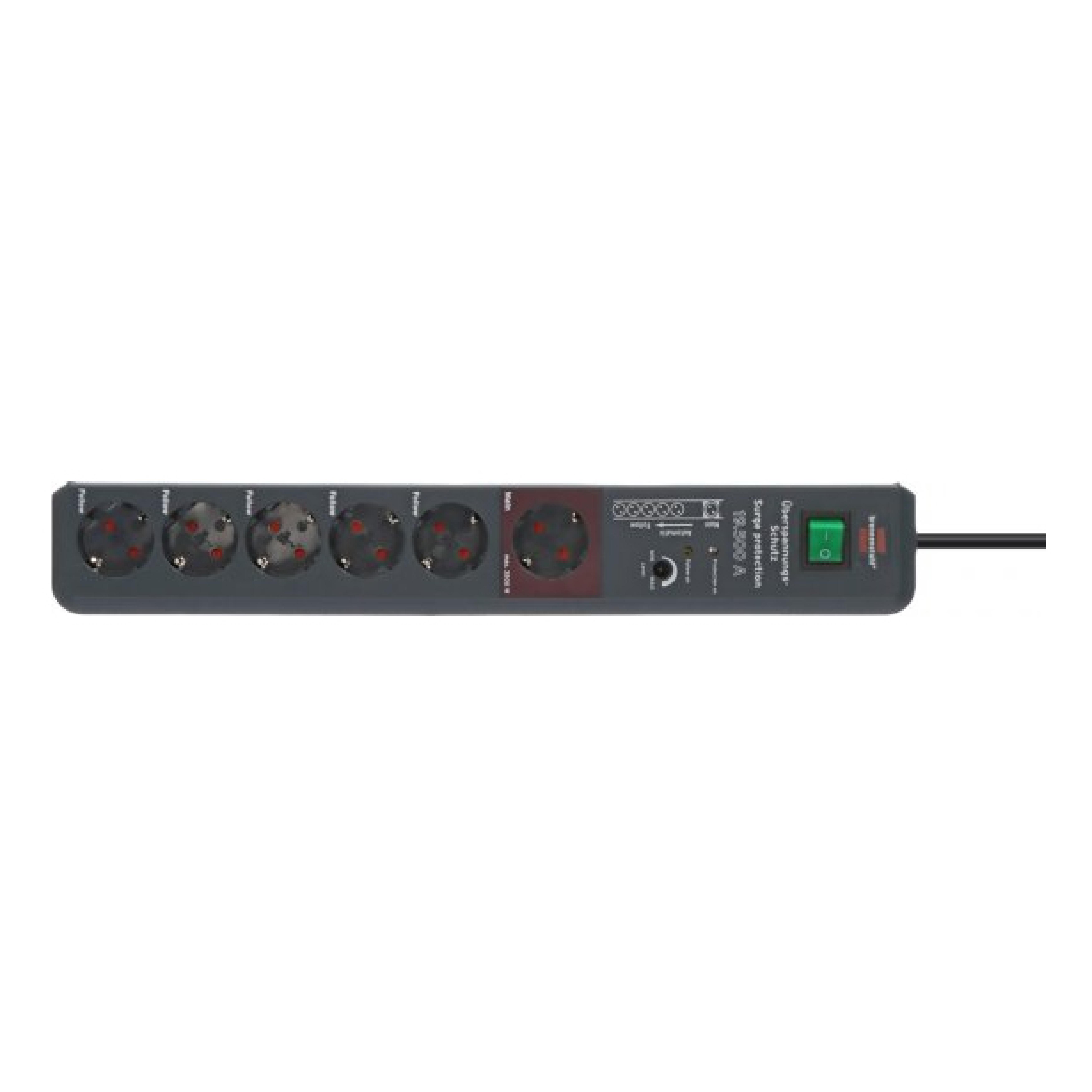 Brennenstuhl UEberspannungsschutz Secure-Tec 6x 3m anthr