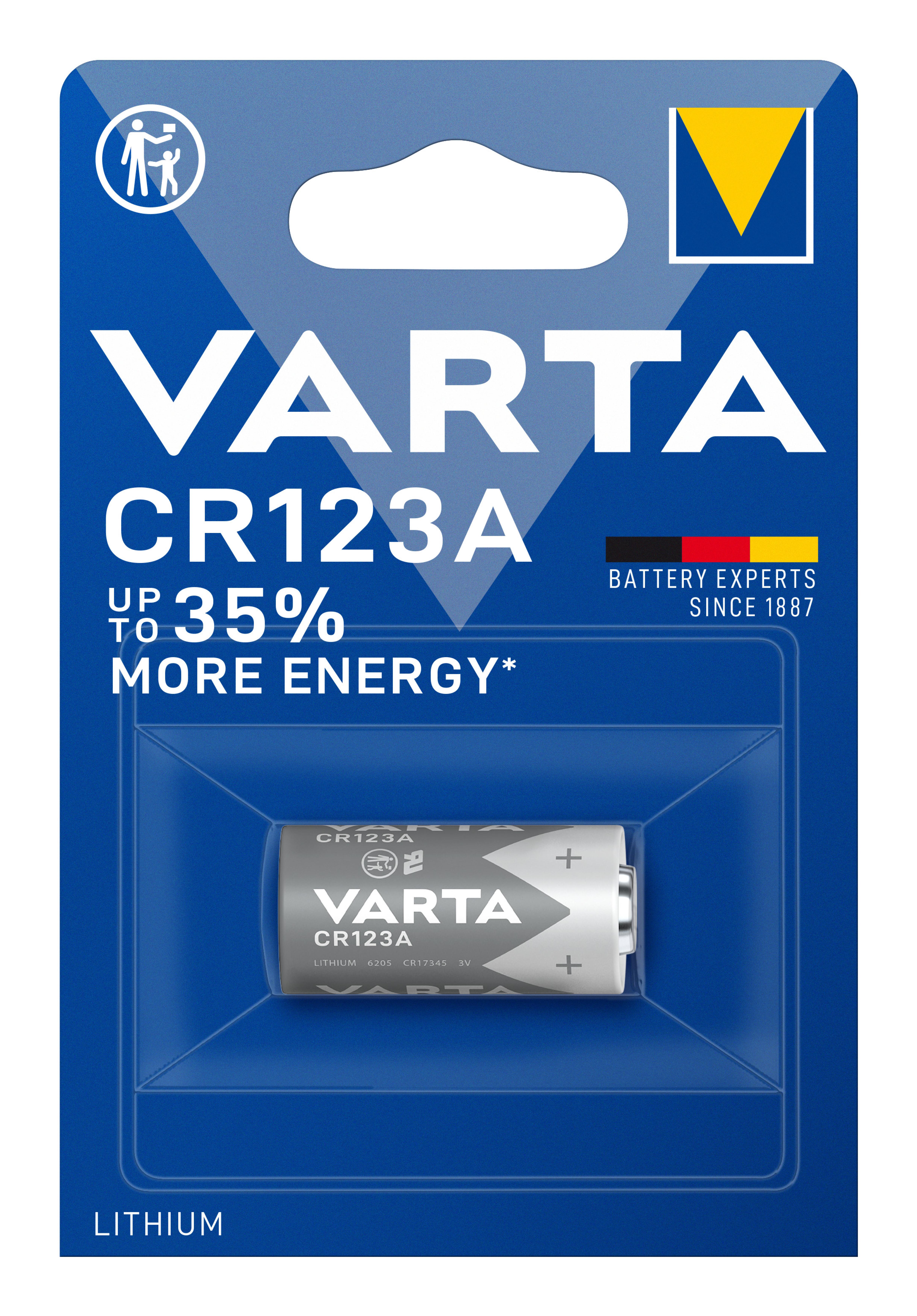 Varta Batterie Photo Lithium Cylindrical CR123A CR17345 1St.