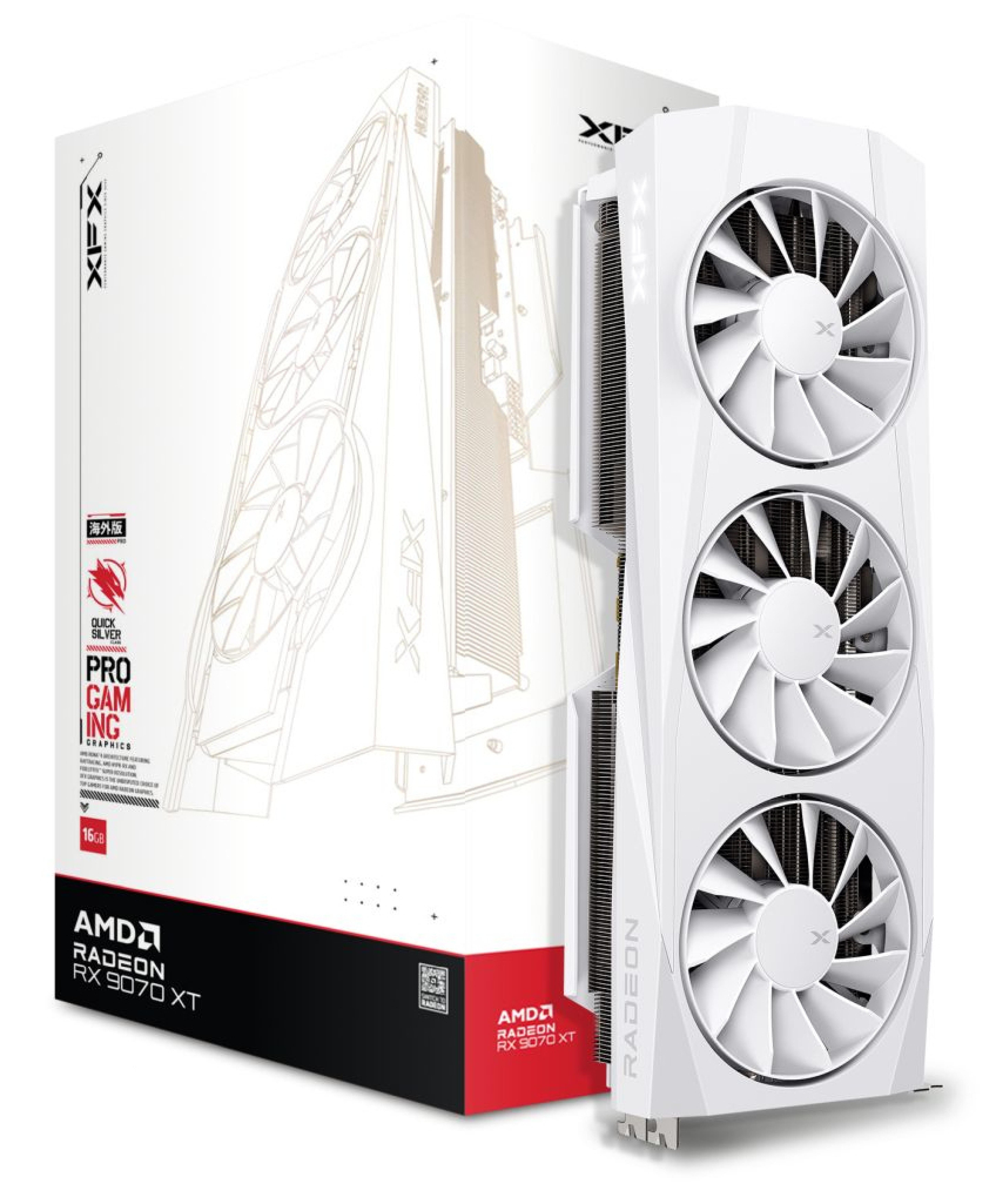 XFX RX 9070XT OC White Gaming Quicksilver 16GB GDDR6 HDMI