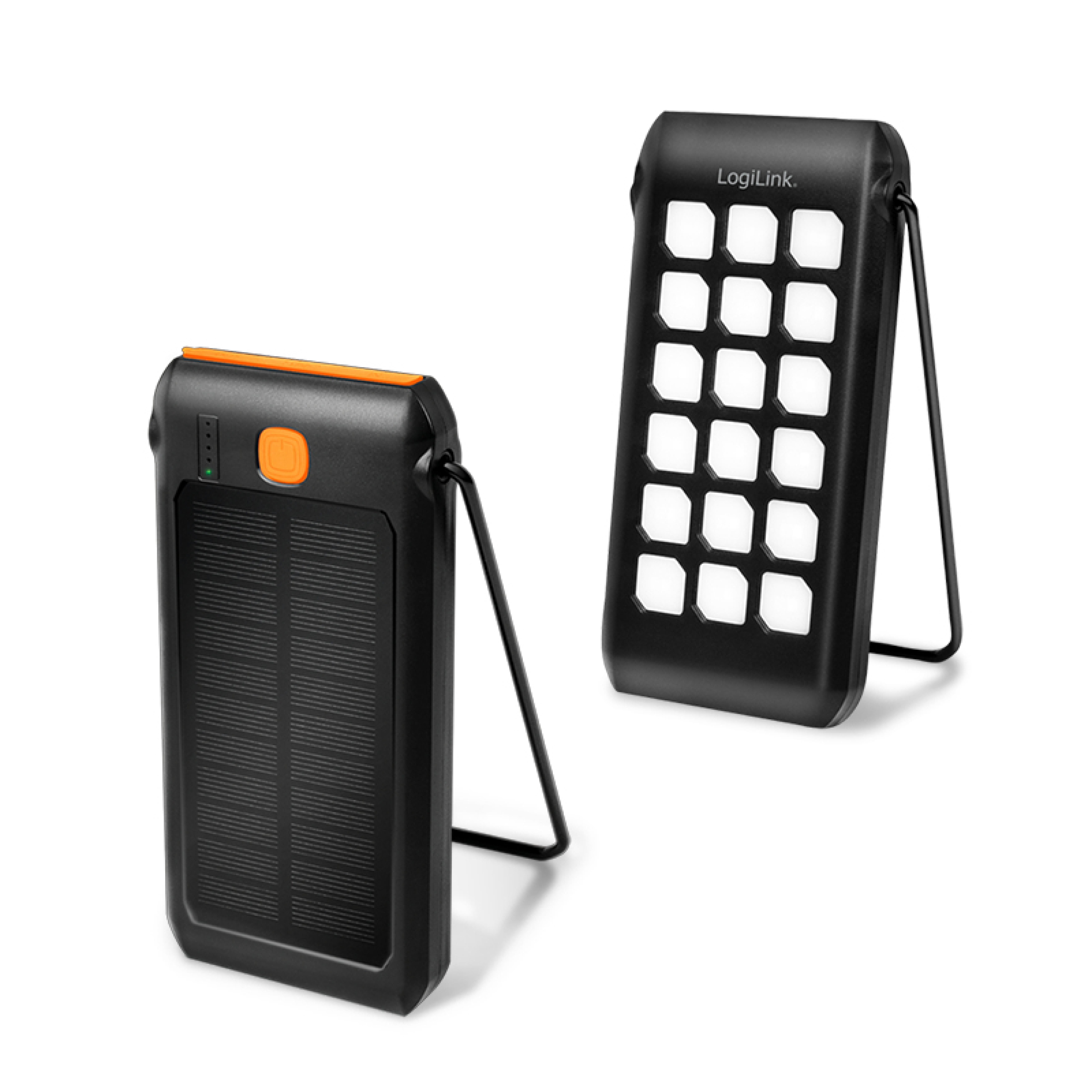 Logilink Solar Powerbank 10000 mAh 2x USB-A QC & 1x USB-C PD