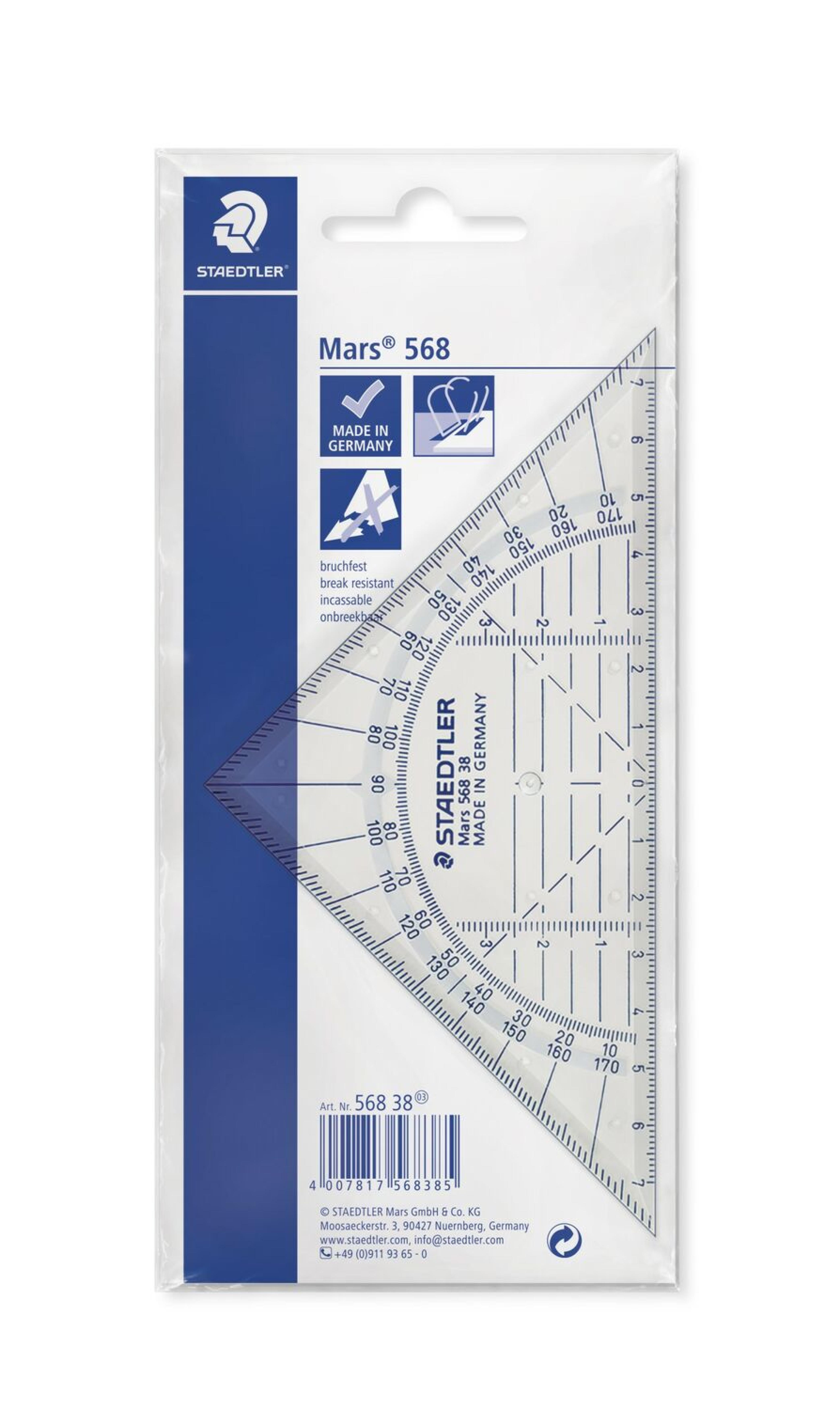 STAEDTLER Geodreieck 16cm unzerbrechlich