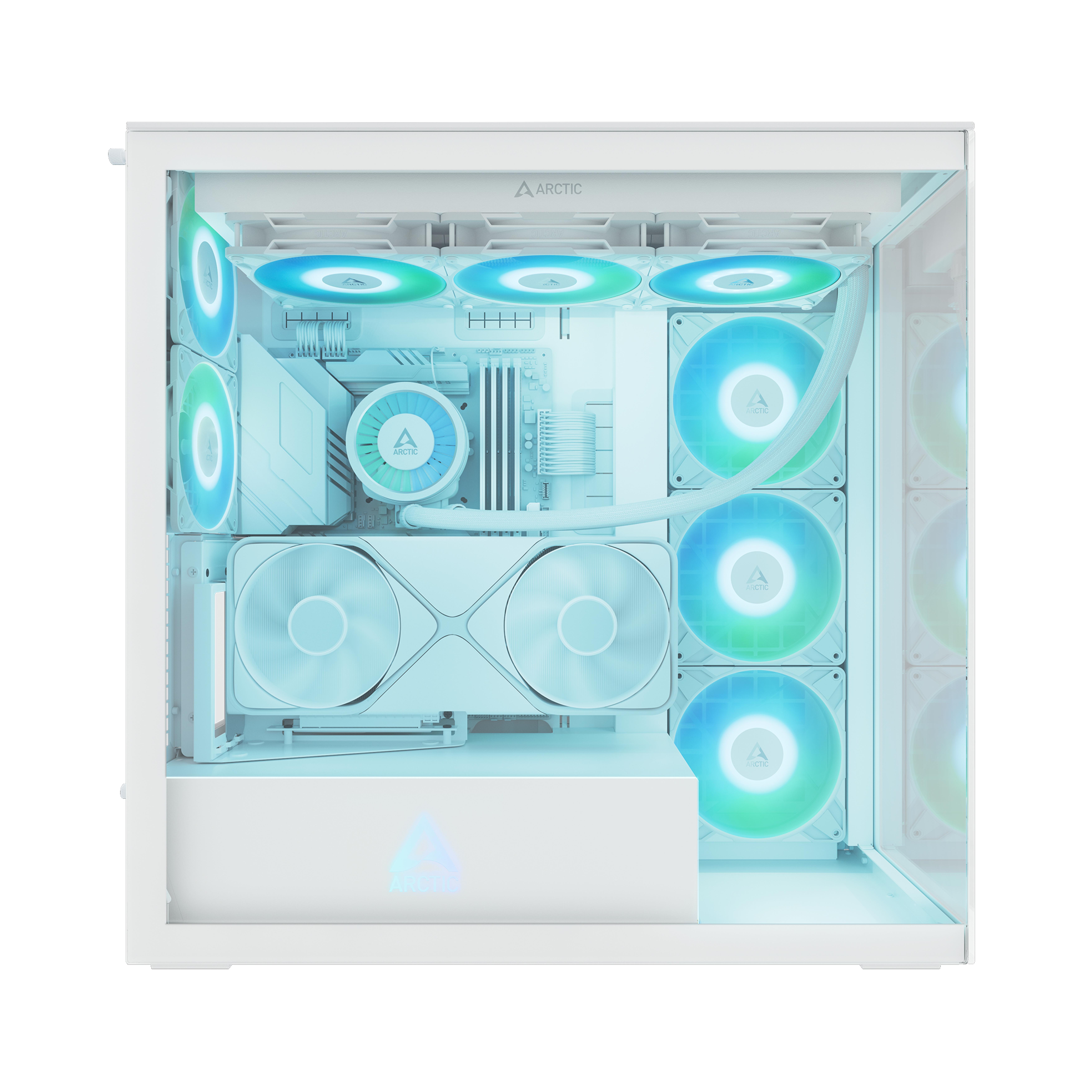 ARCTIC Geh Xtender White with GPU vertical mount