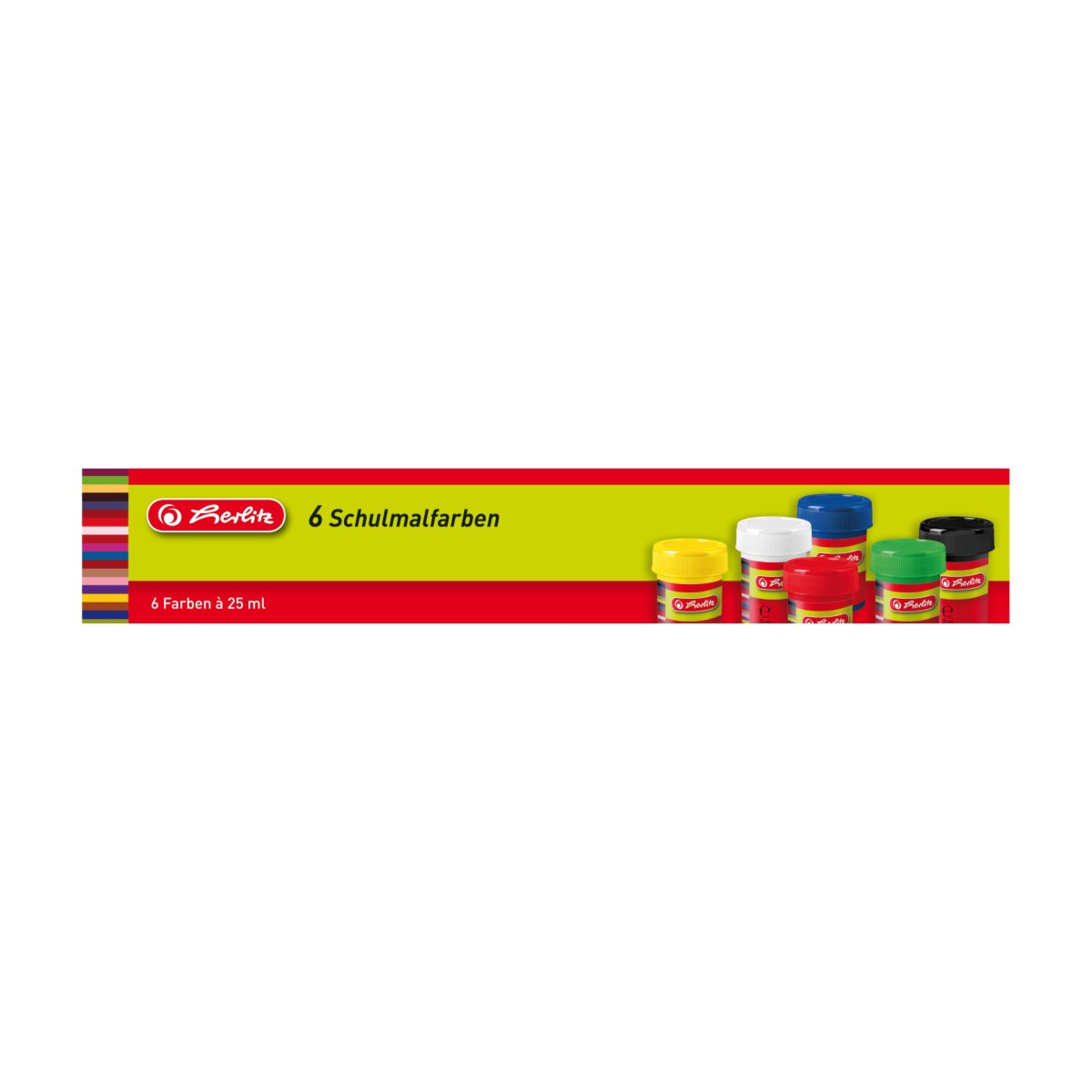 Herlitz Schulmalfarben 6 Toepfe a 25ml Faltschachtel