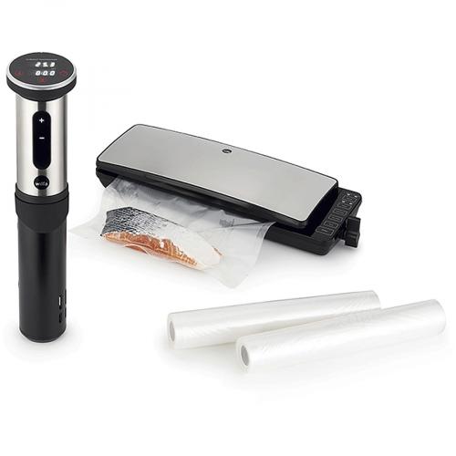 Sous-Vide-Stick, Vakuumiergerät und Beutelrolle für schonendes Garen