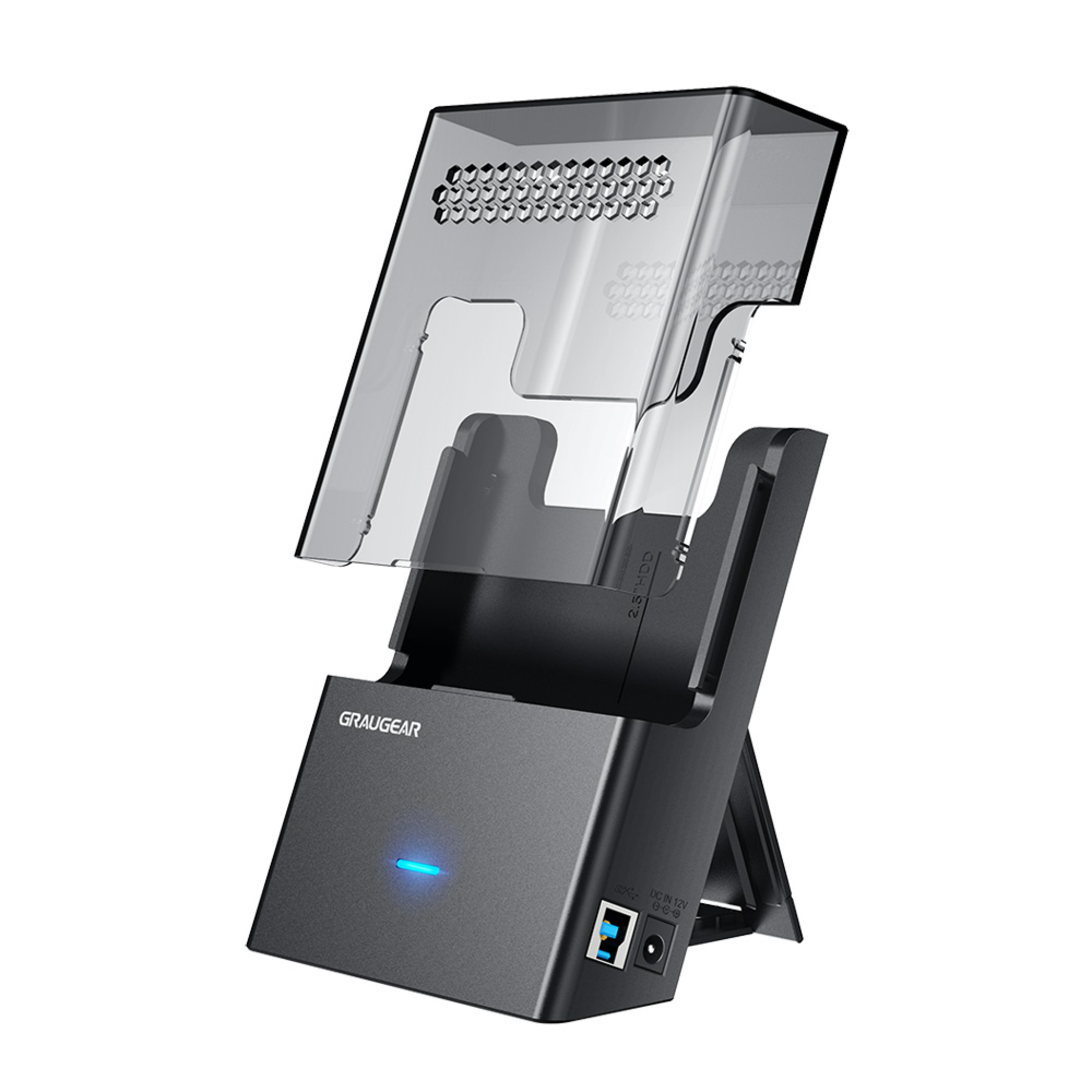 GRAUGEAR Dock-Gehaeuse fuer 3,5"/2,5" HDD/SSD, USB3.2 Gen1