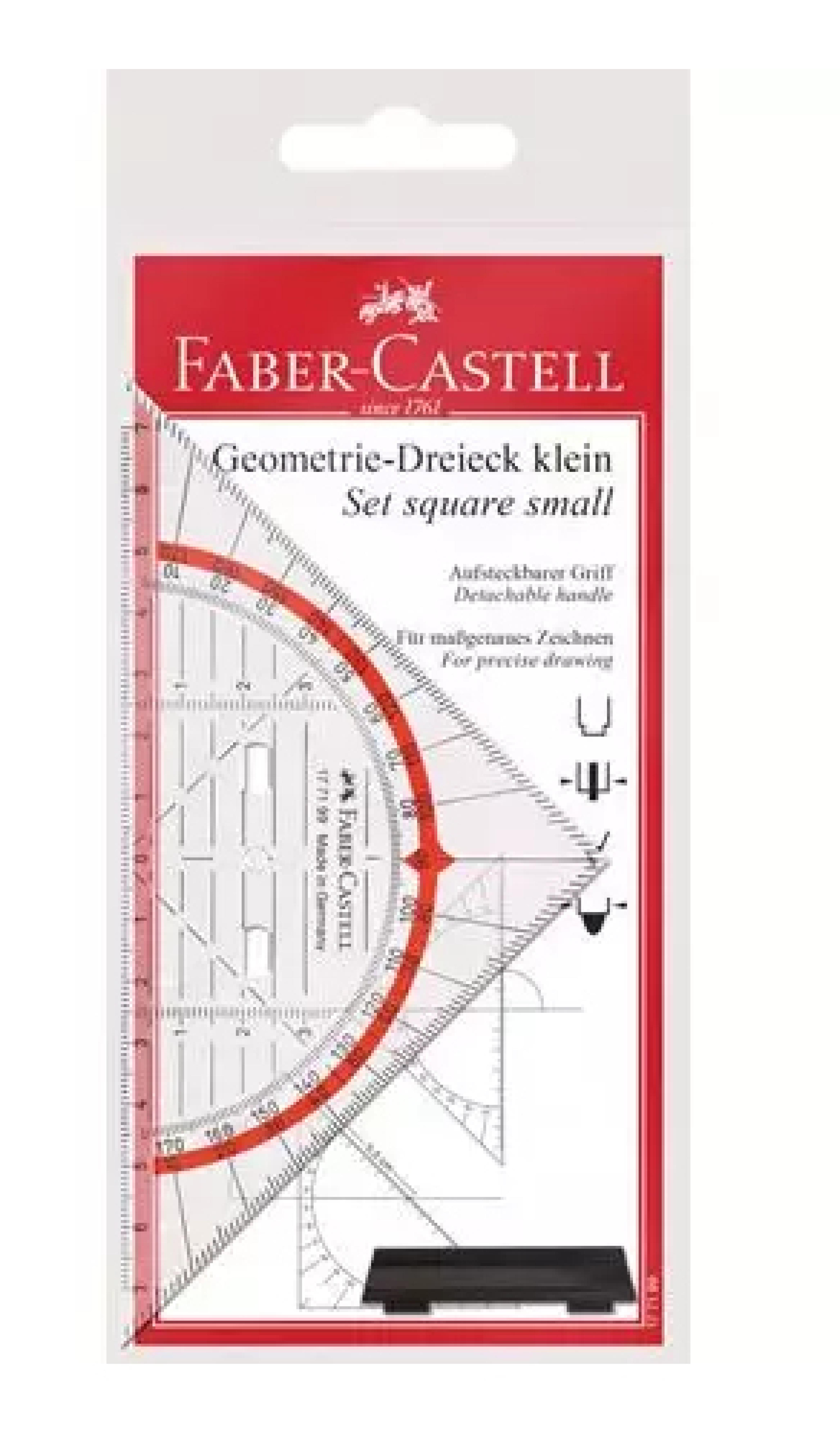 FABER-CASTELL Geometrie-Dreieck klein mit Griff 14cm