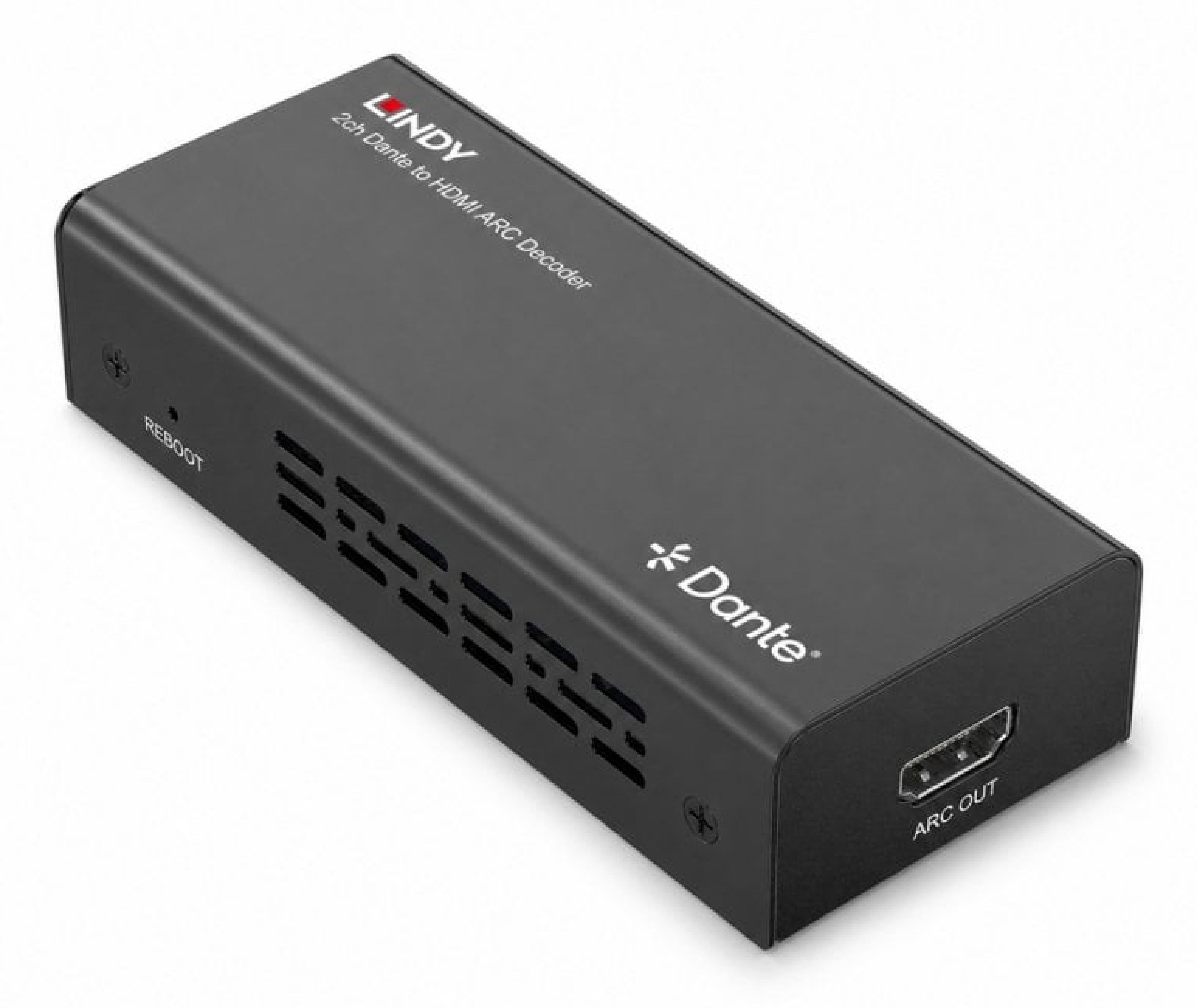 LINDY 2-Kanal Dante zu HDMI ARC Decoder