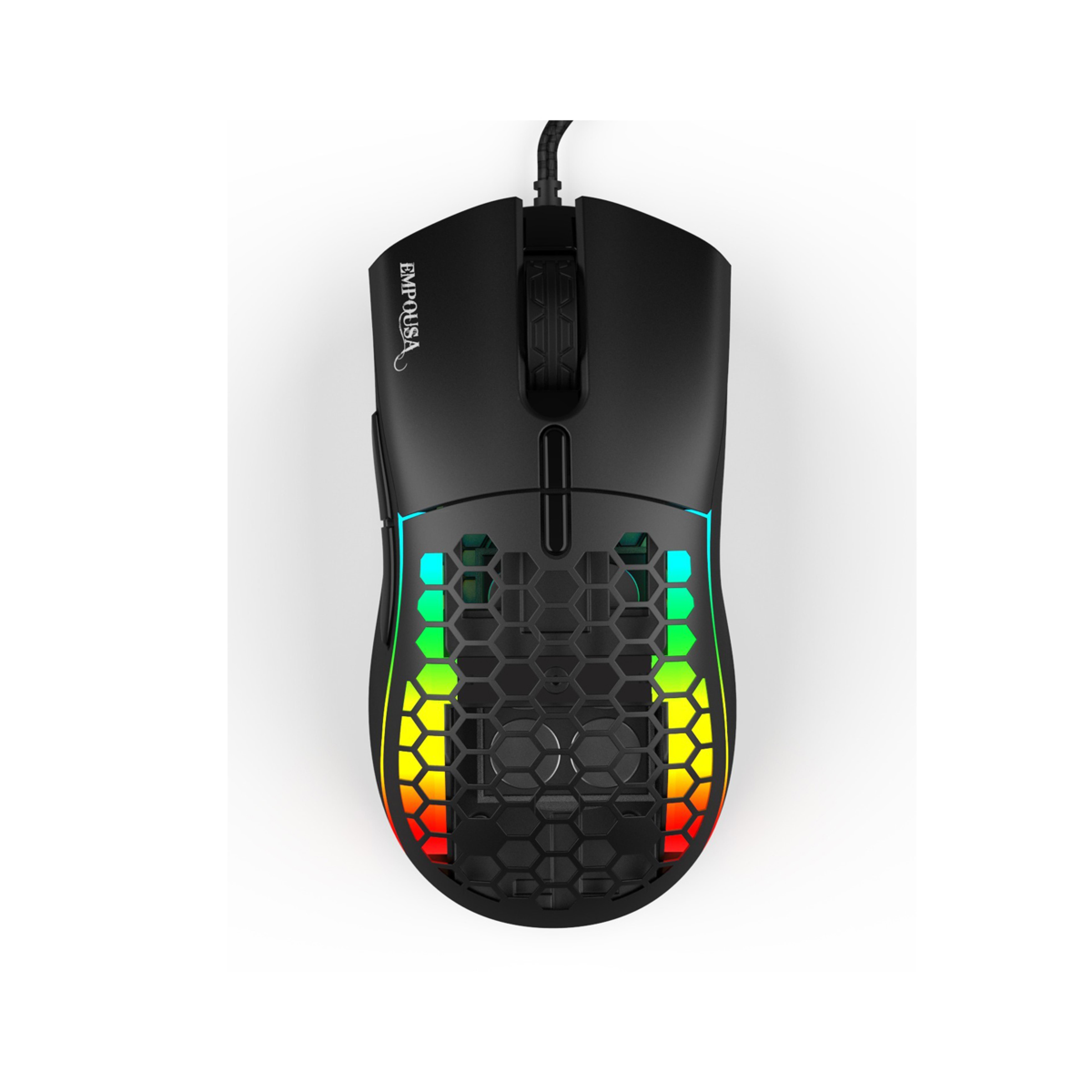 INCA Gaming Maus RGB/10000DPI/ 7Tasten/USB 1.80m schwarz retail