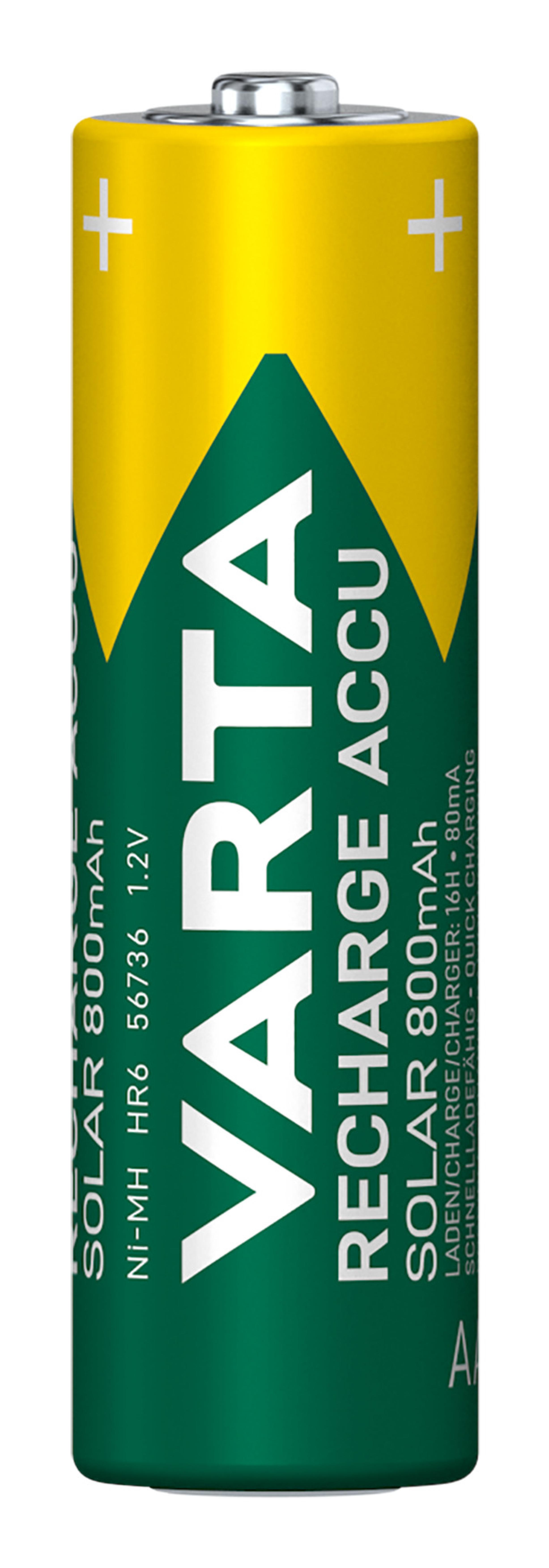 Varta Akku RECHARGE Solar AA HR6 800mAh 2St.