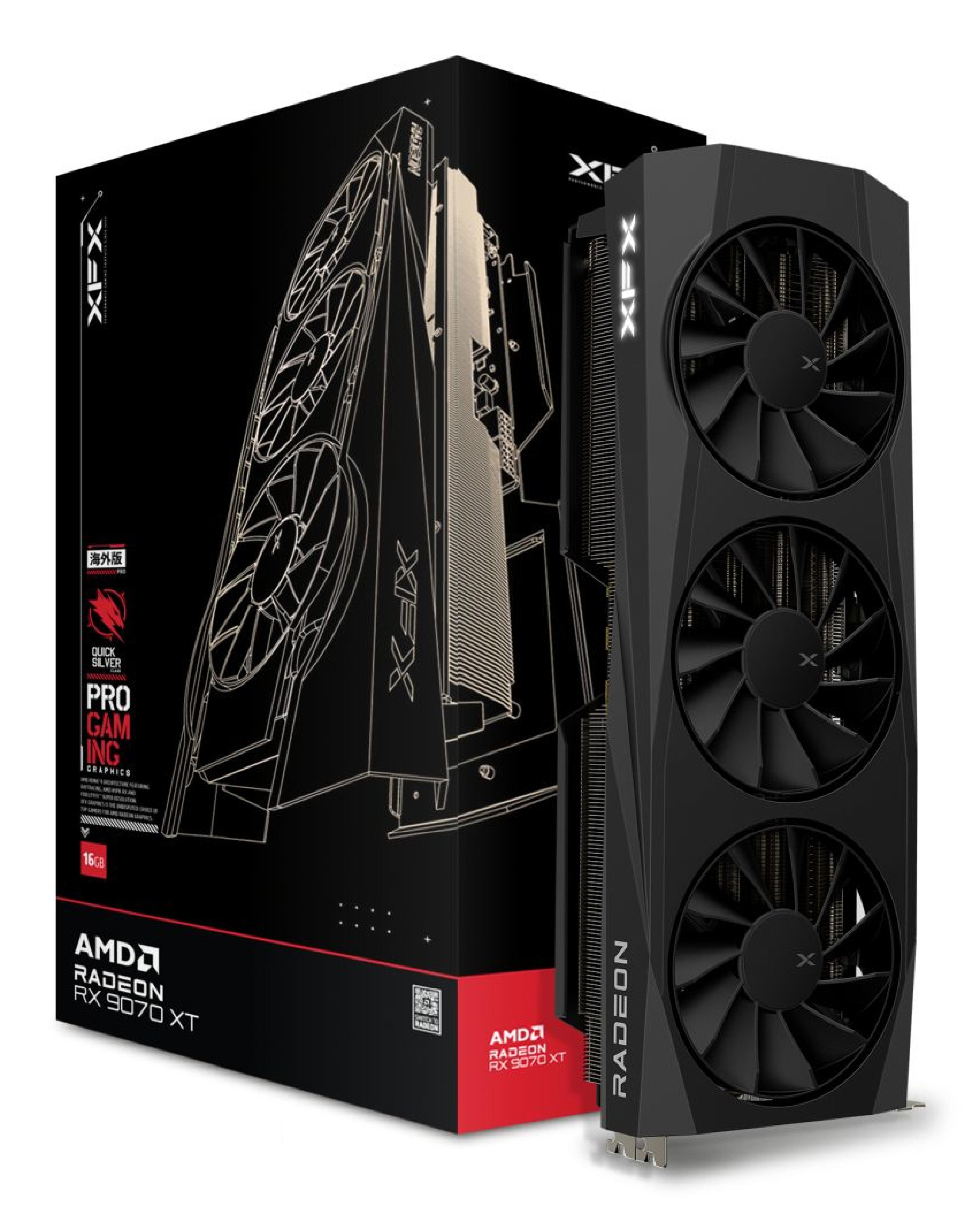 XFX RX 9070XT OC Gaming Quicksilver 16GB GDDR6 HDMI 3xDP