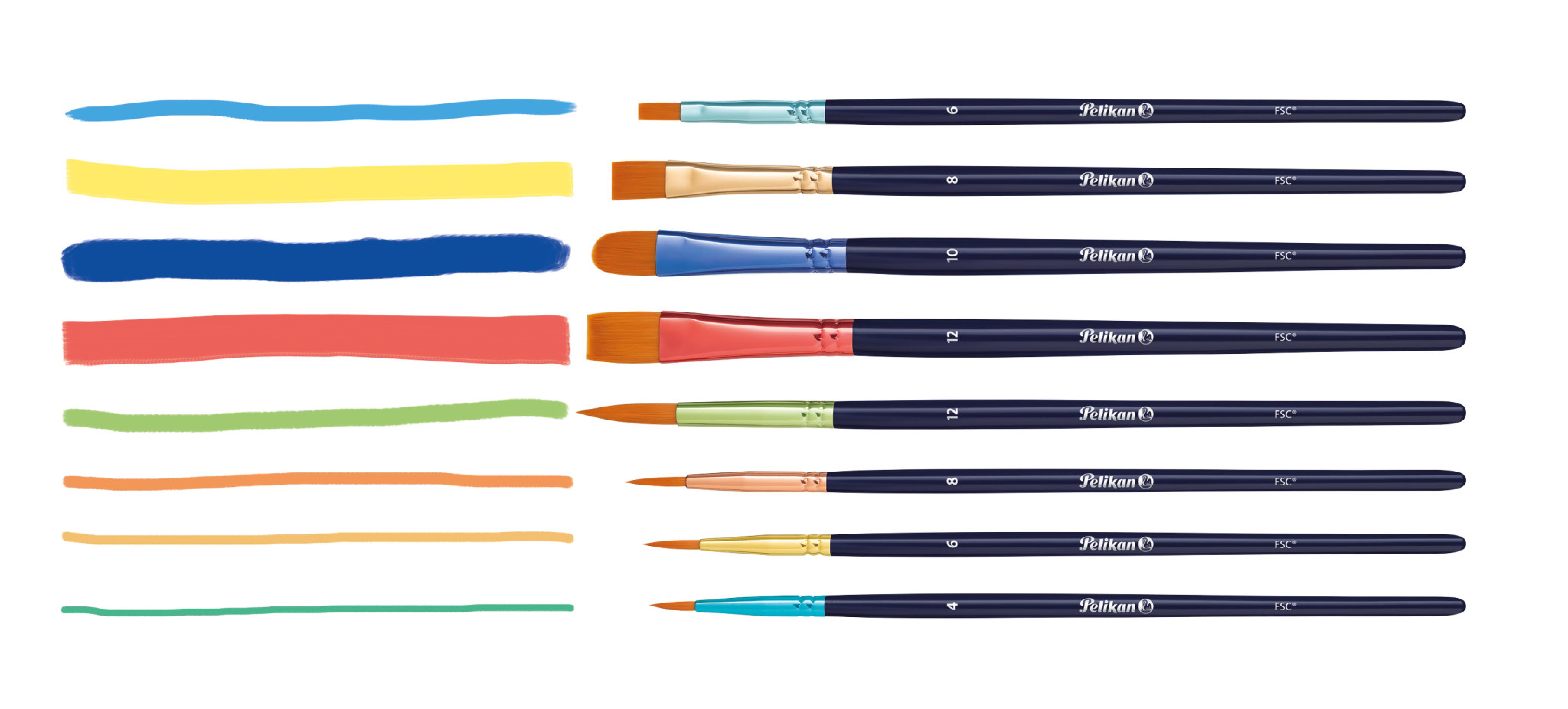 Pelikan Schulpinselset Premium PI8/PB 8 Stueck