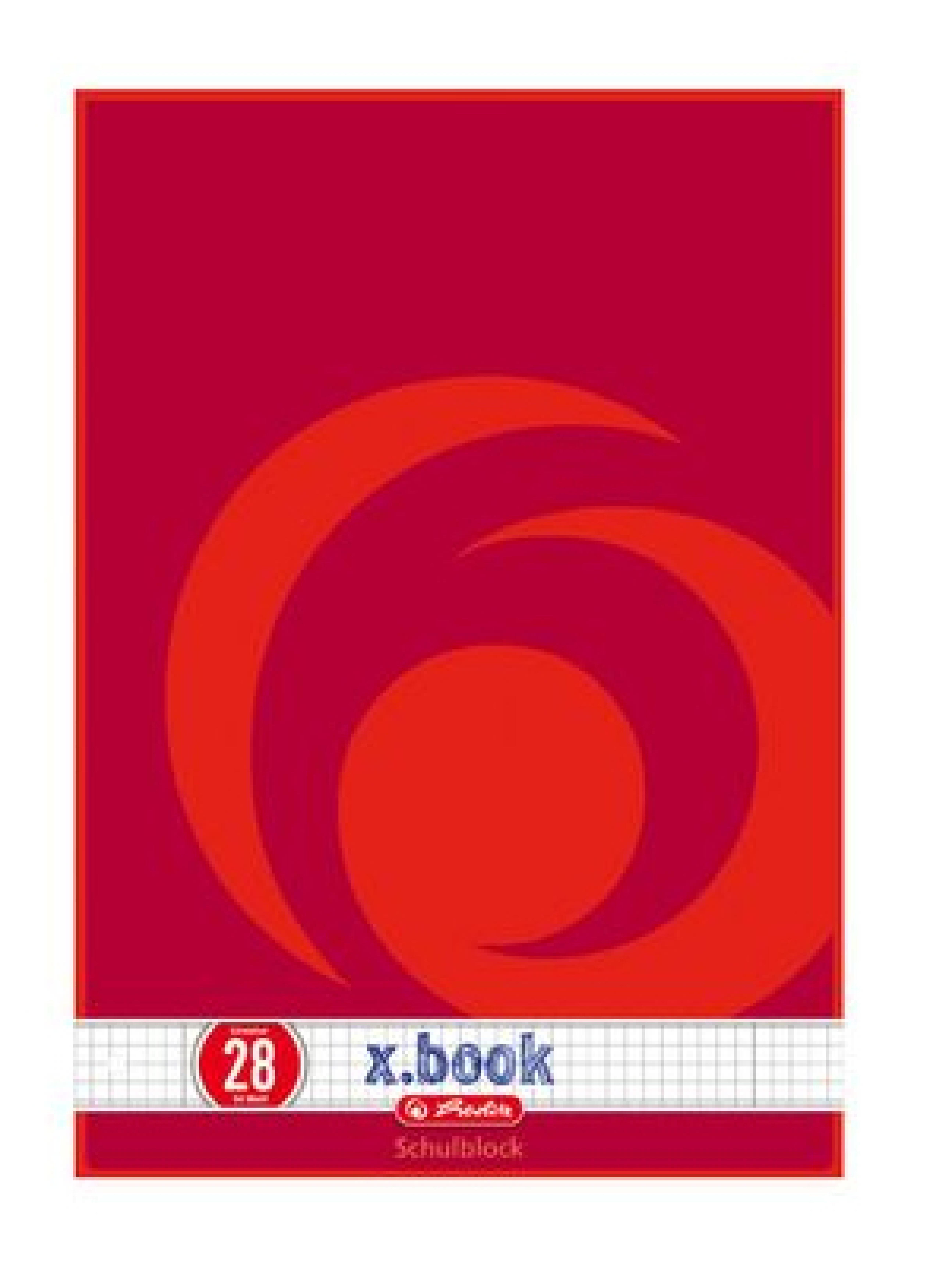 Herlitz Schulblock A4 70g/m 50 Bl. kariert28 2 Raender