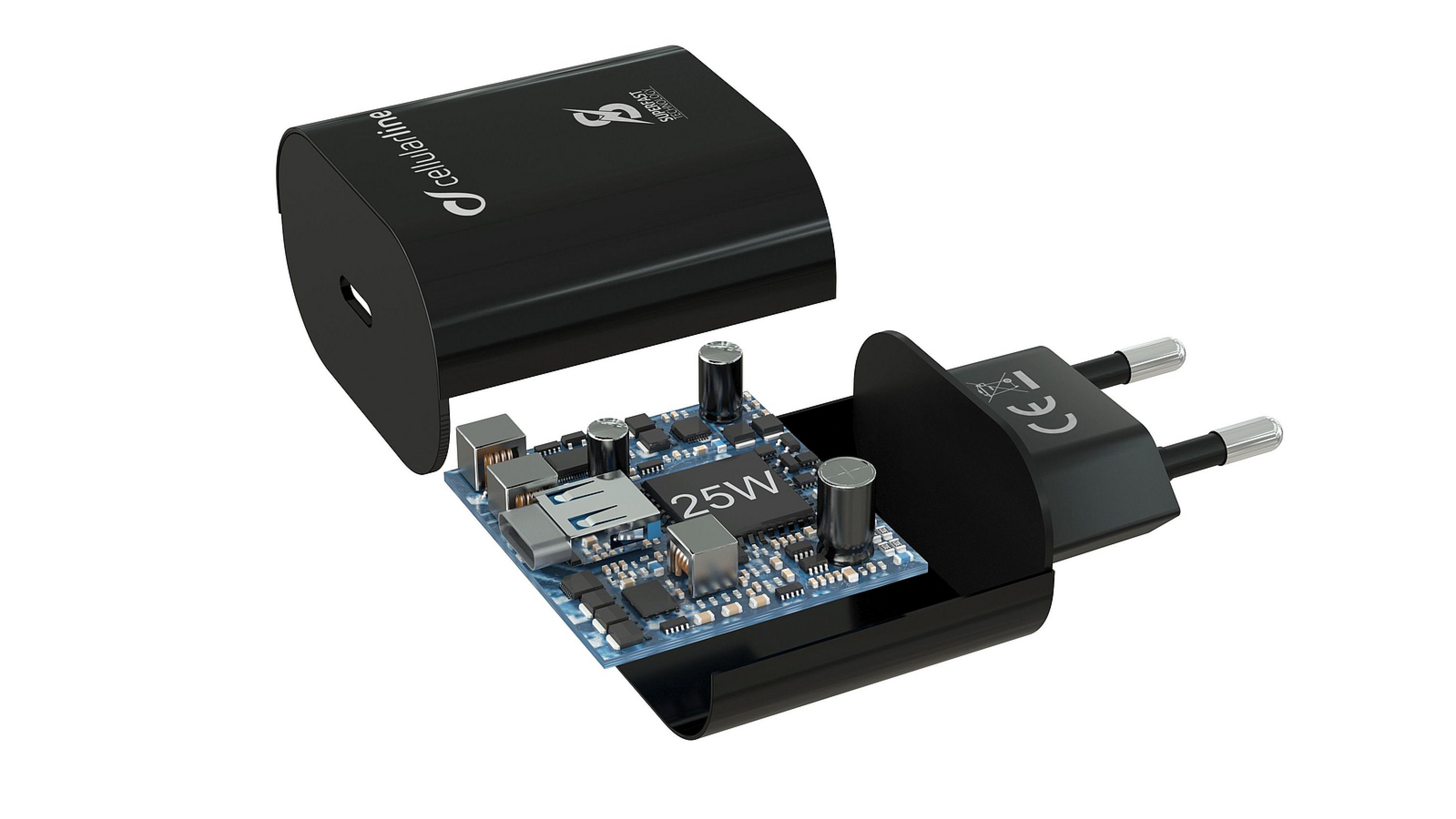 CELLULARLINE Usb-C Charger Kit Sam C2C 25W Black
