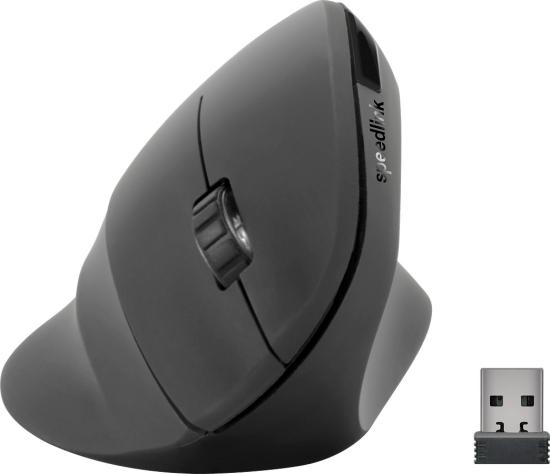 SPEEDLINK PIAVO Ergonomic Vertical Mouse - Wireless, rubber-black
