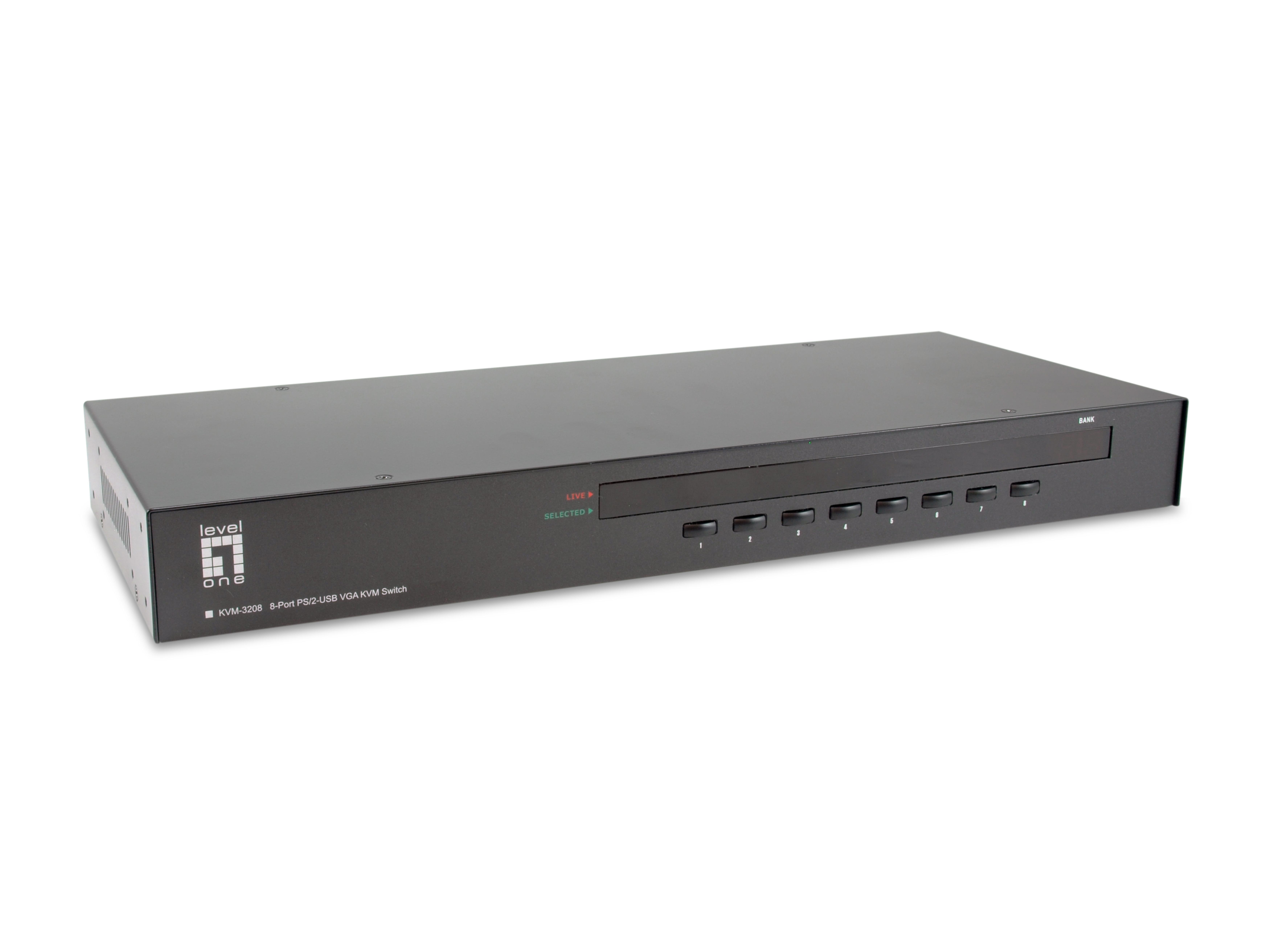 LevelOne KVM Switch 8-Port PS/2 USB 1.1x2 VGA Daisy-Chainsw