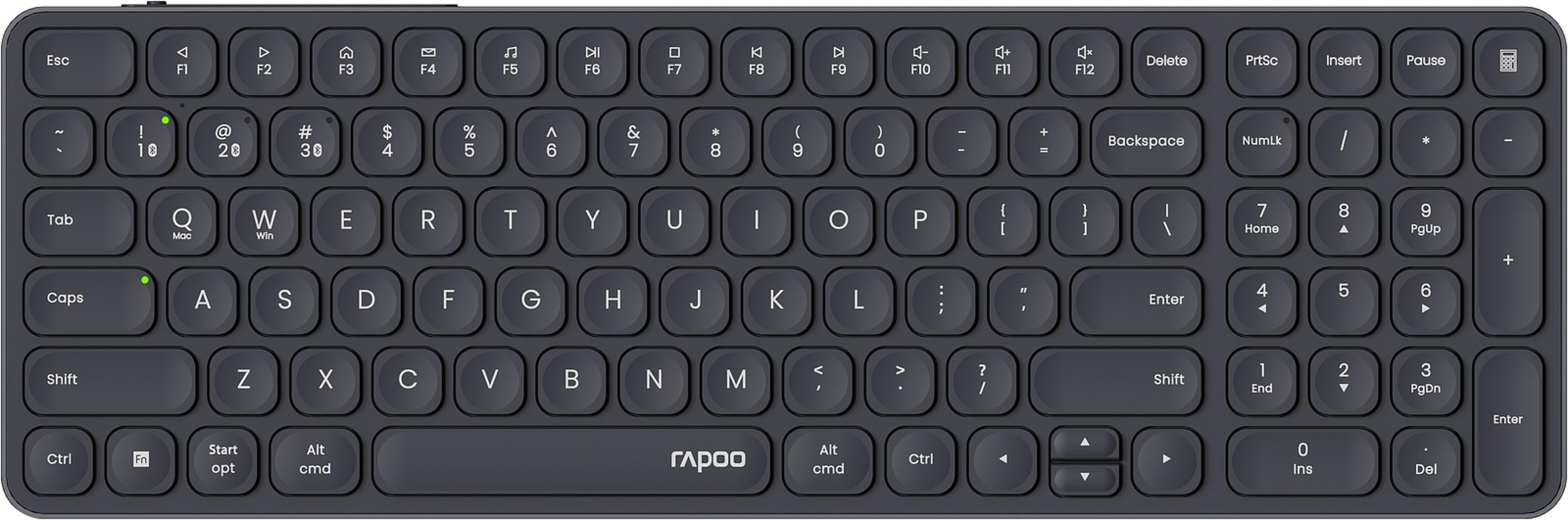 RAPOO E9710M.DE.DARK GREY Multi-Mode Wireless Keyboard