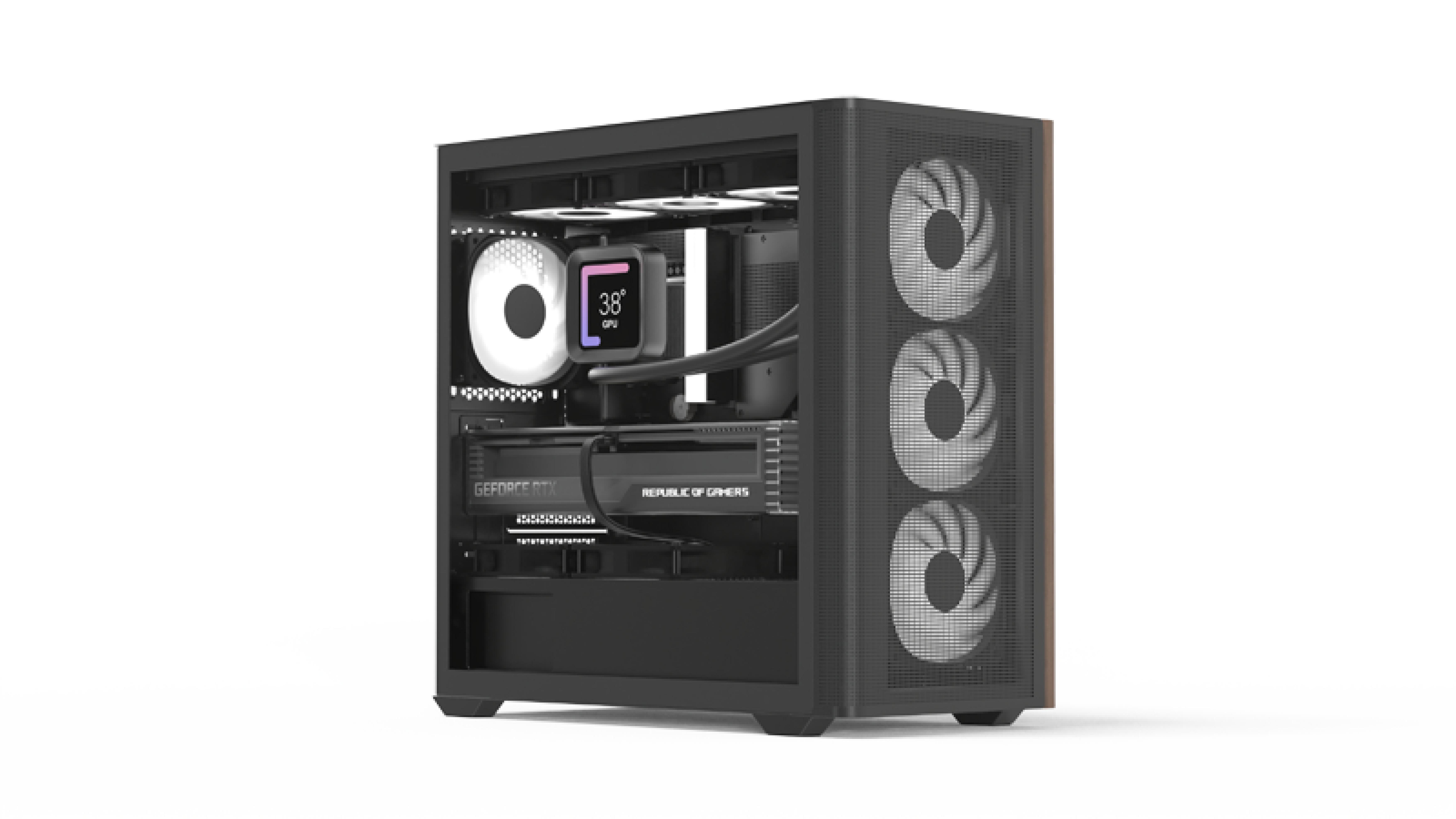 AeroCool Geh Mini D301A-G-BK-V2 (B/Wood/Micro-ATX)