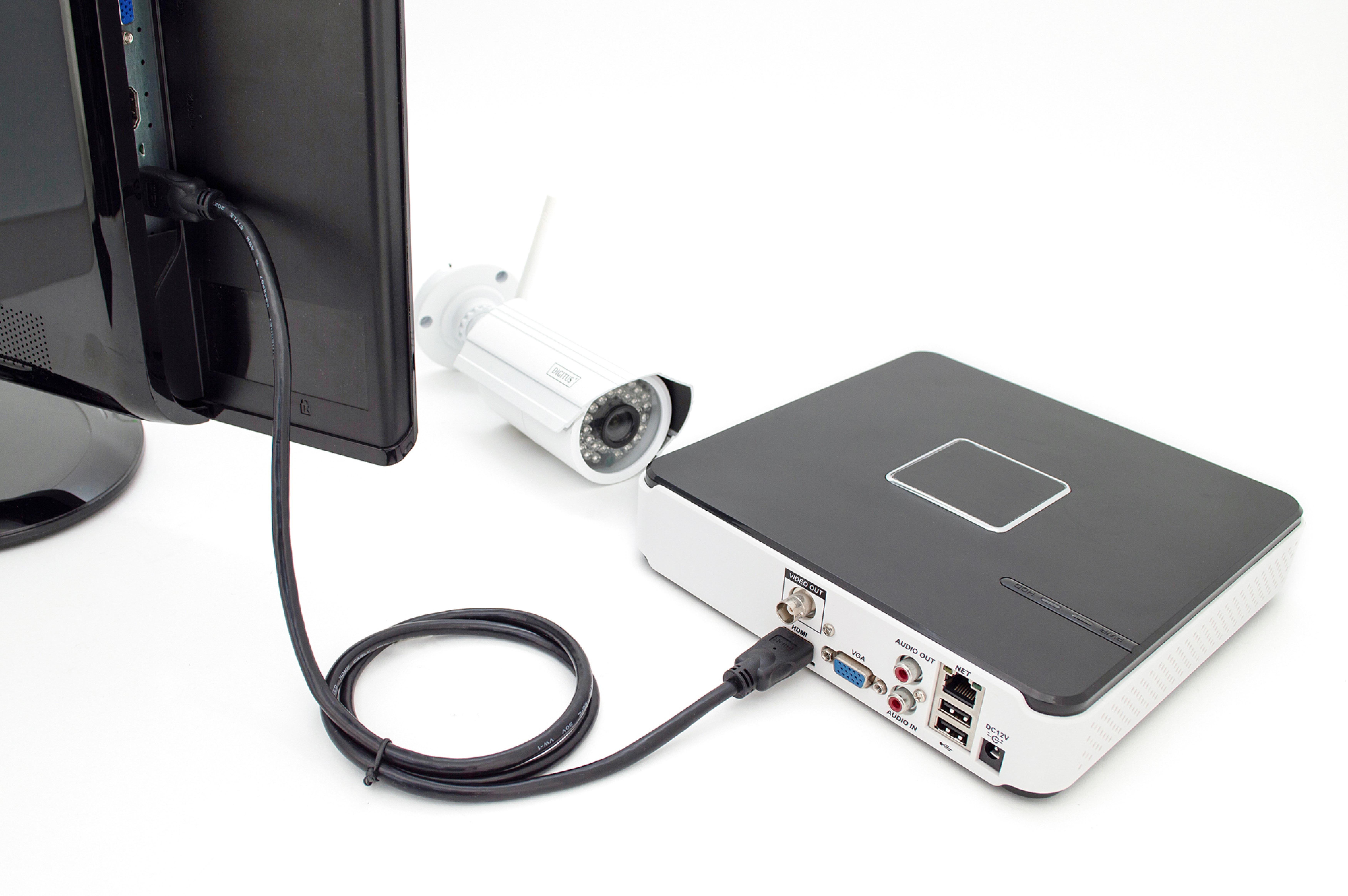 DIGITUS HDMI-Kabel A HighSpeed Ethernet St/St 2.0m schwarz