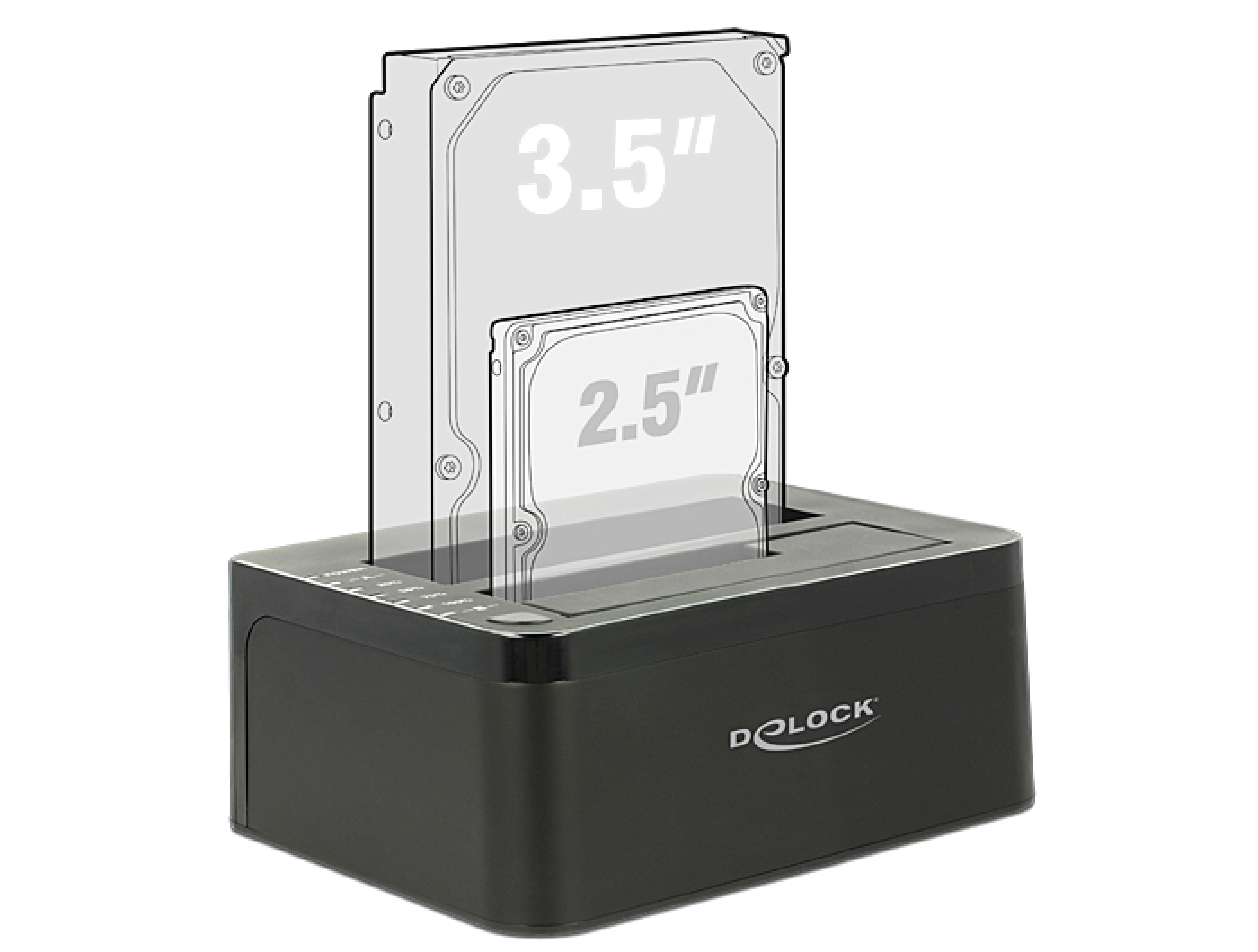 DELOCK Dockingstation 2x SATA III HDD -> USB3.0 Clone